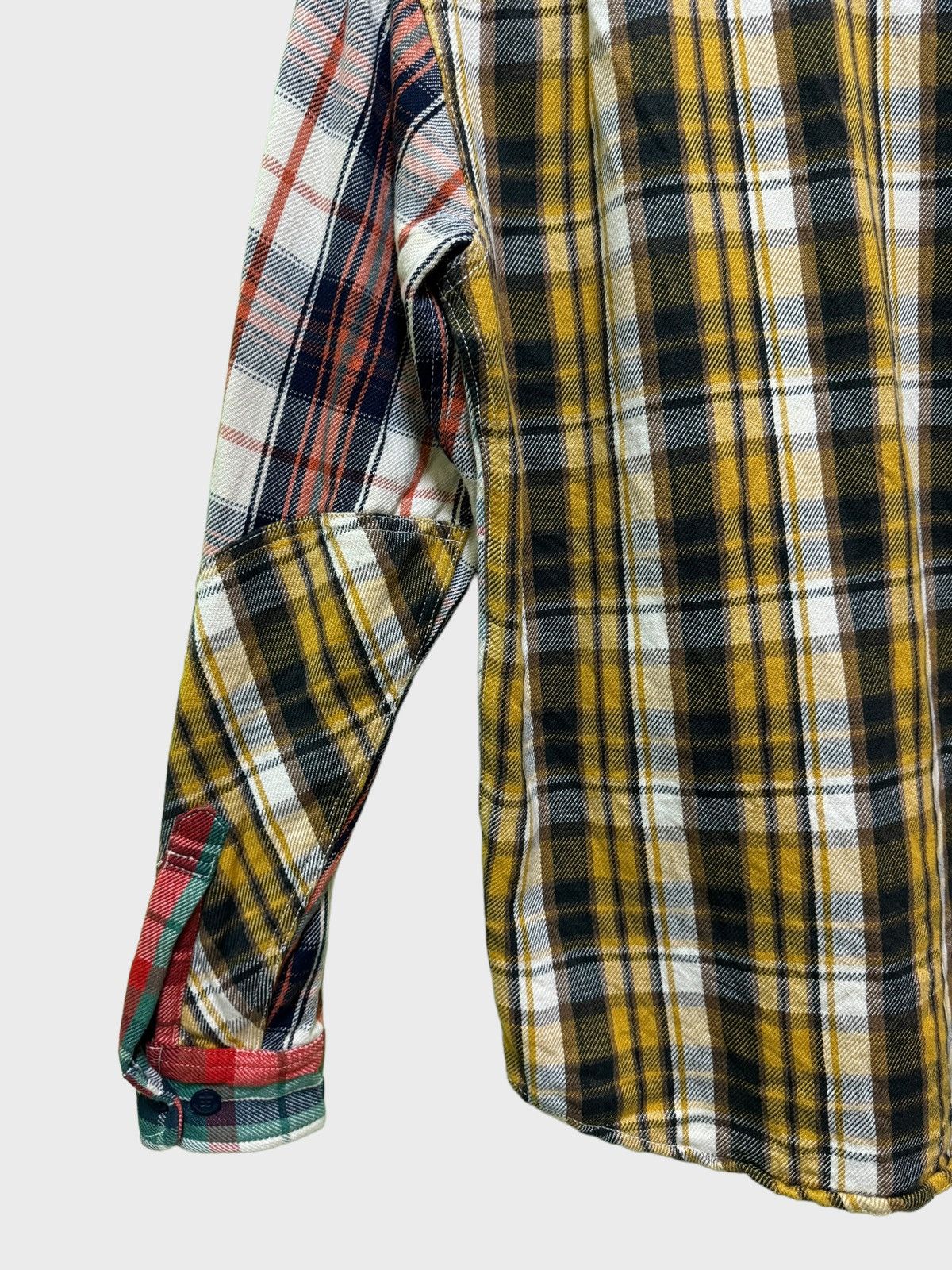 Japanese Brand Vintage Alcarza Reworked Classic Fit Heavy Flannel Shirt Size US M / EU 48-50 / 2 - 8 Thumbnail