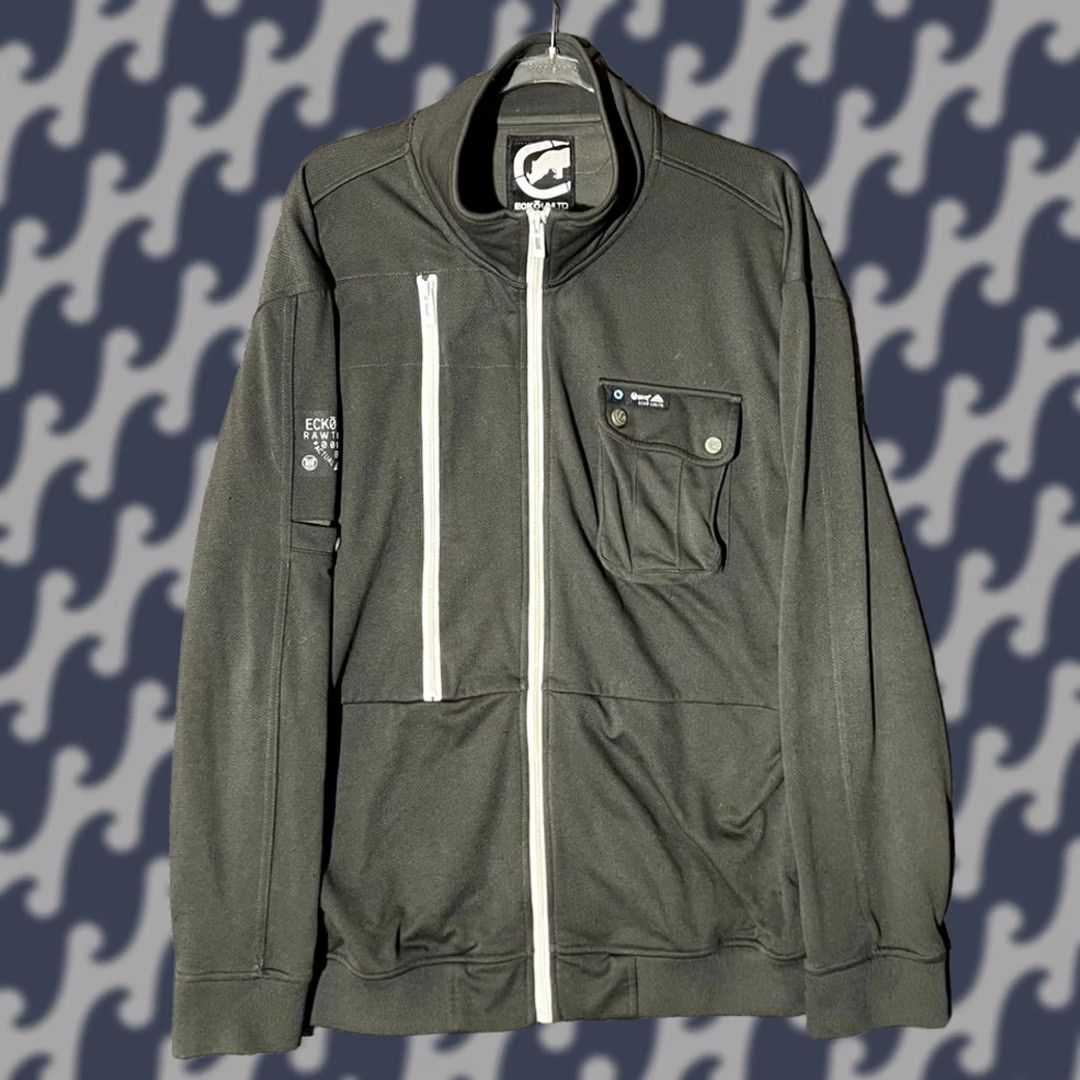 Vintage VINTAGE Ecko Unlimited Grey Zip Up Jacket Rawthentic Men's L Size US L / EU 52-54 / 3 - 1 Thumbnail