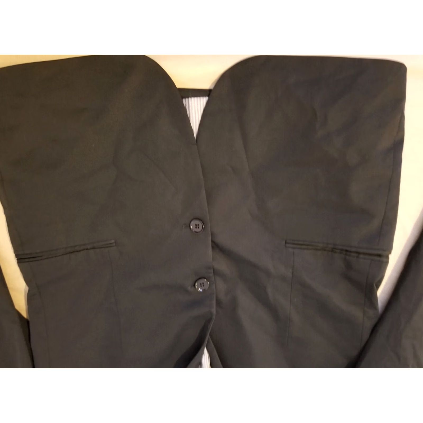 Express Express Sports Blazer 44R Extra Slim Black Cotton Mens Size 44R - 3 Thumbnail