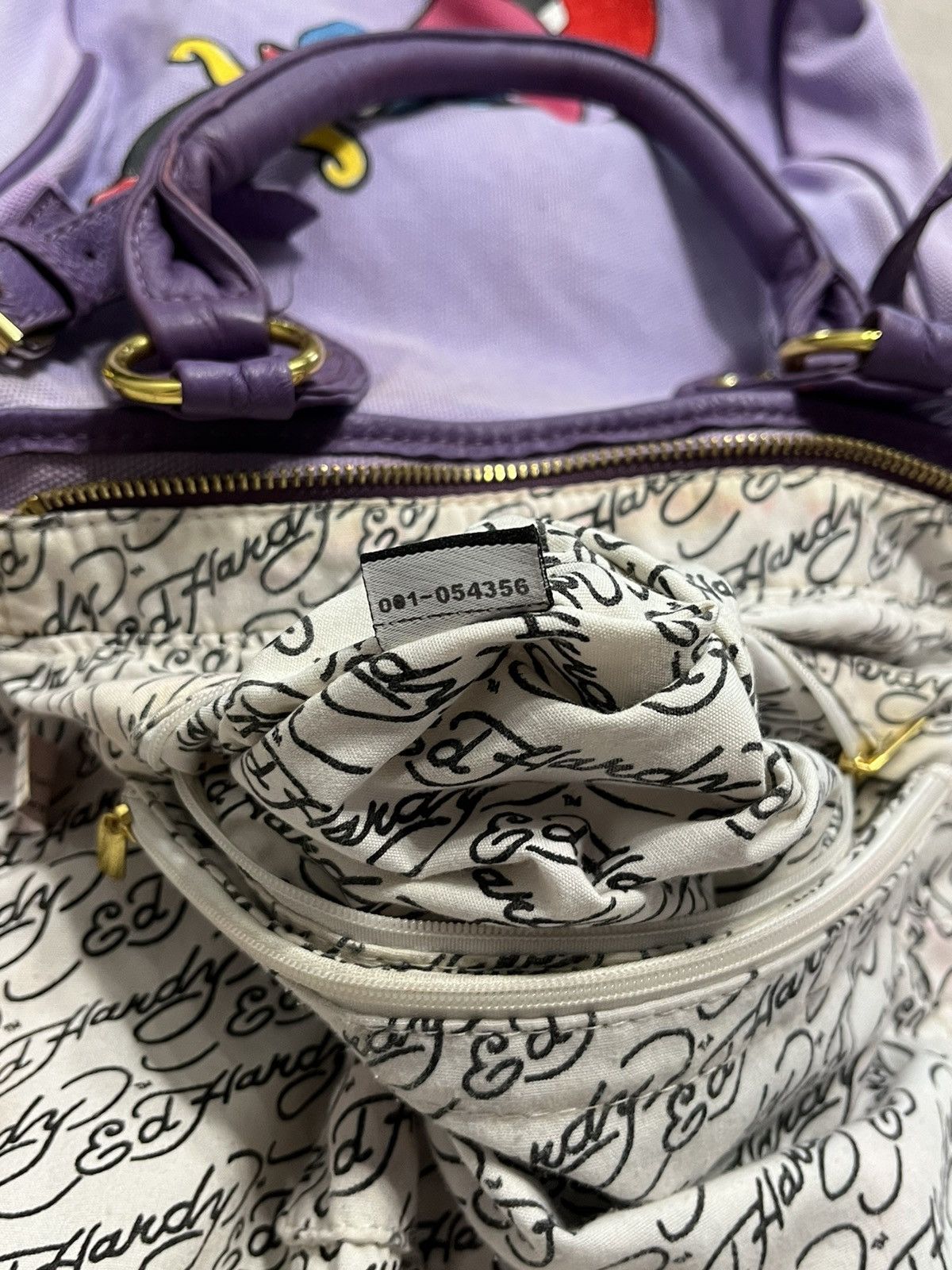 Ed Hardy Don ed hardy Womens Bag Large Handle Leather Vintage Print Size ONE SIZE - 18 Thumbnail