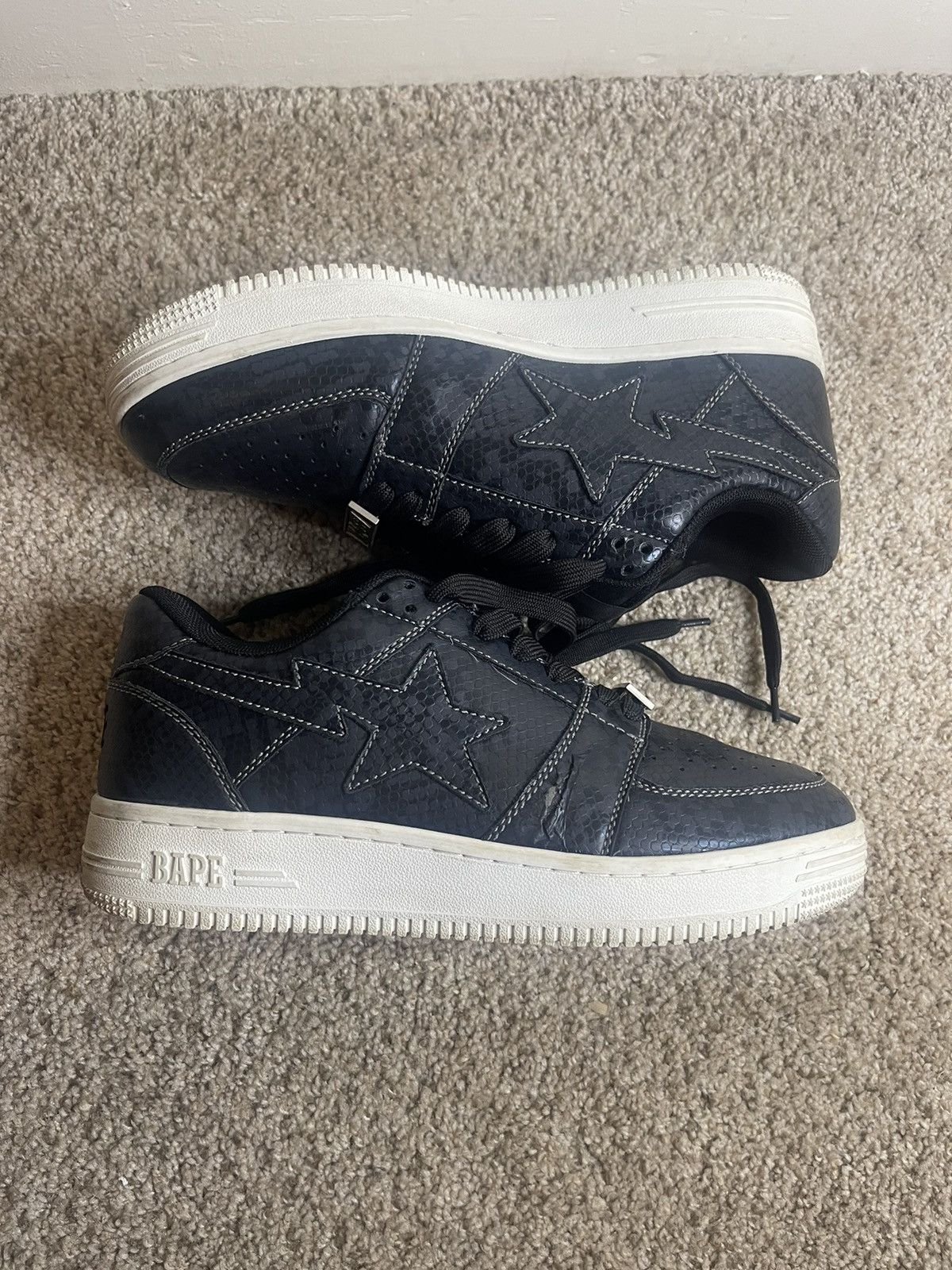 Bape Bapesta Snakeskin Size US 8 / EU 41 - 3 Thumbnail