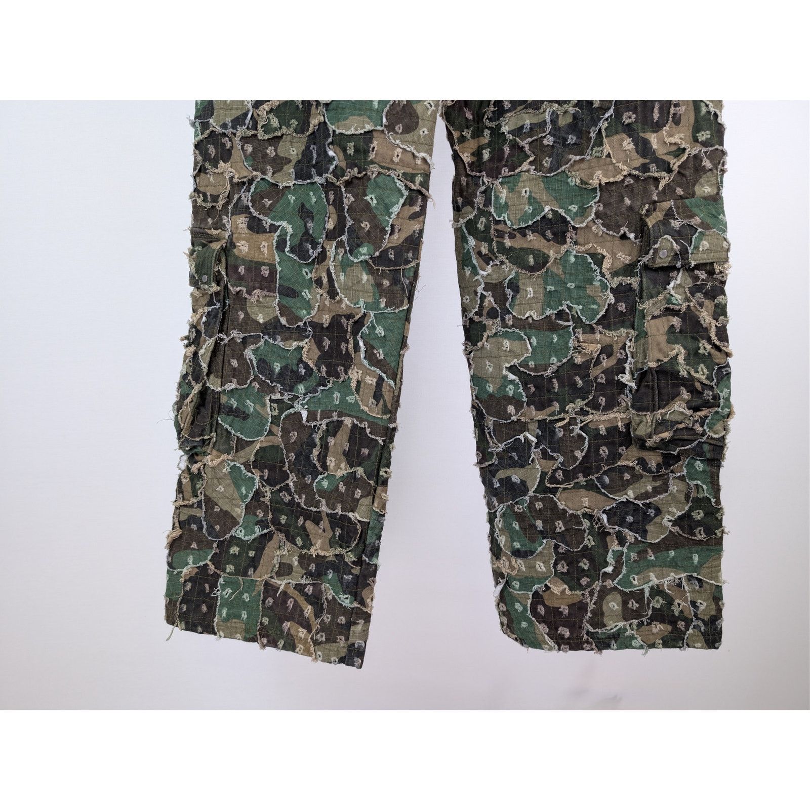 Who Decides War o1rshd1 Micro Distressed Cargo Pants in Olive Size US 30 / EU 46 - 13 Thumbnail