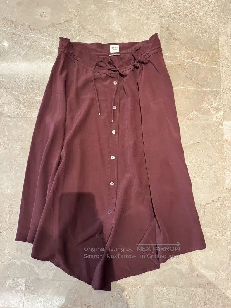 Hermes Hermes Silk skirt Size 42" / US 20 - 1 Thumbnail