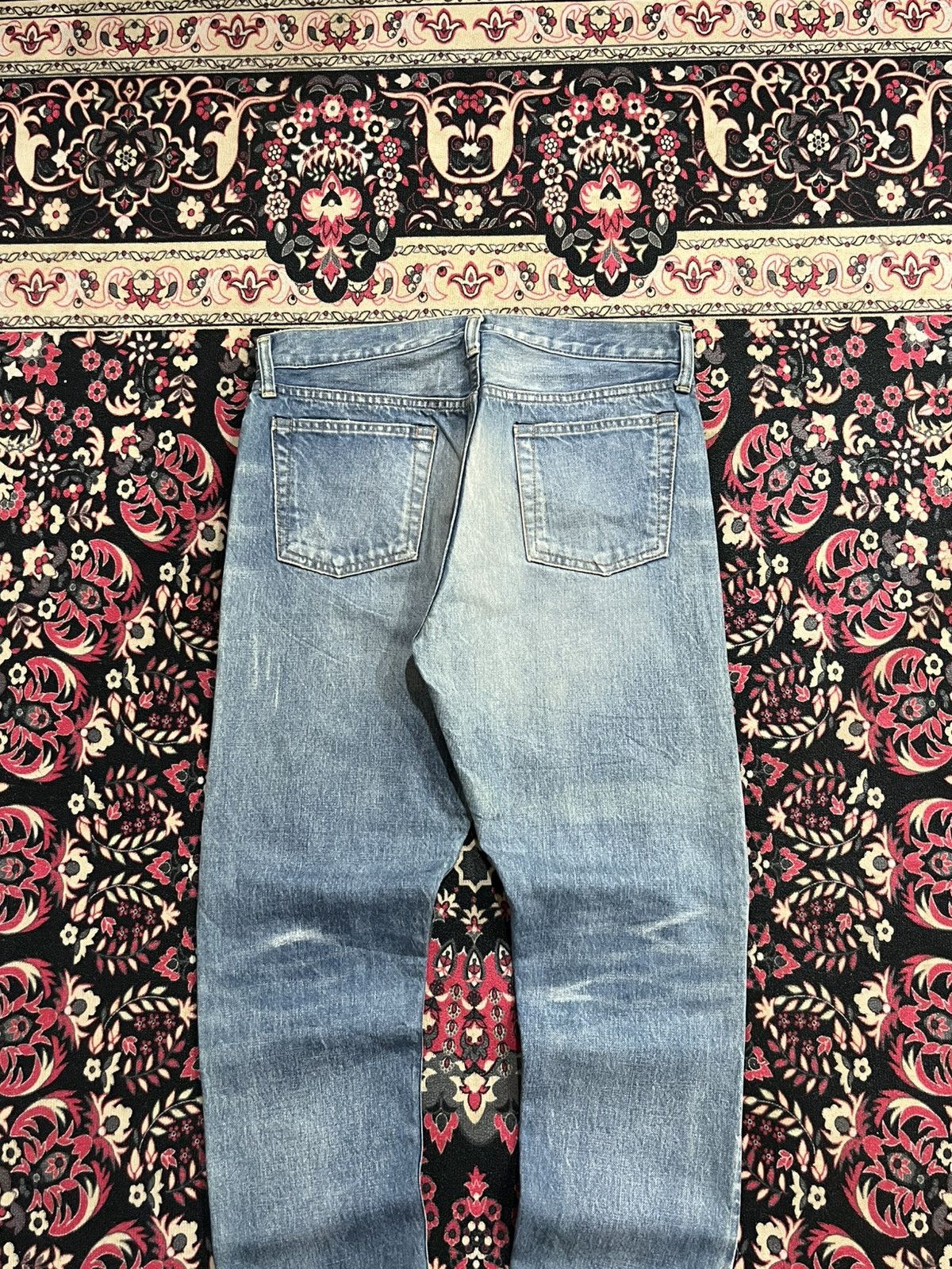 URBAN RESEARCH DOORS Japanese Brand Urban Research Blue Washed Selvedge Rip Jeans Size US 31 - 6 Thumbnail