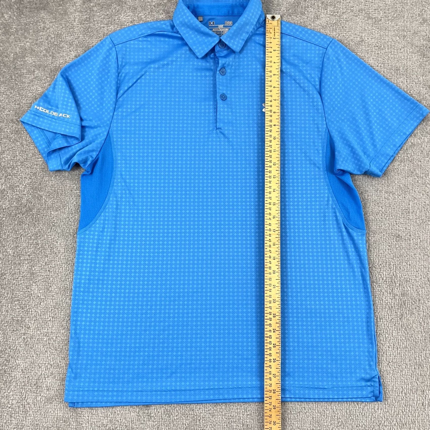 Under Armour Under Armour Polo Shirt Mens Large Blue Golf Coldblack HeatGear S/S Polo Shirt Regular Blue Size US L / EU 52-54 / 3 - 5 Thumbnail