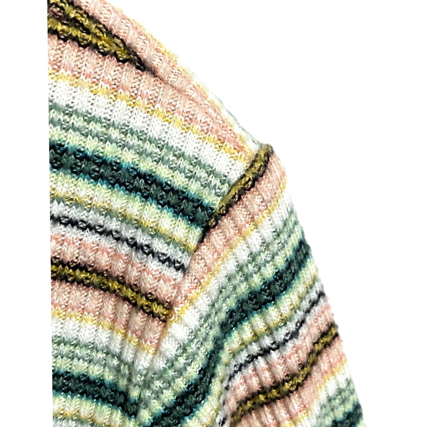 O'Neill O'Neill Striped Boxy Ribbed Crop Shirt Women M Striped Casual Summer Y2K Ray on Rayon Polyester Spandex Web Shirt Women Mens? Size M / US 6-8 / IT 42-44 - 2 Thumbnail