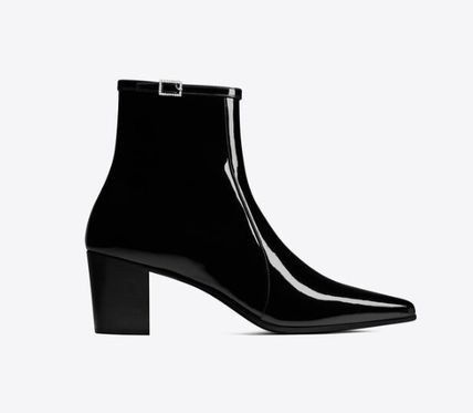 Saint Laurent Arsun Zipped Boots in Patent Leather