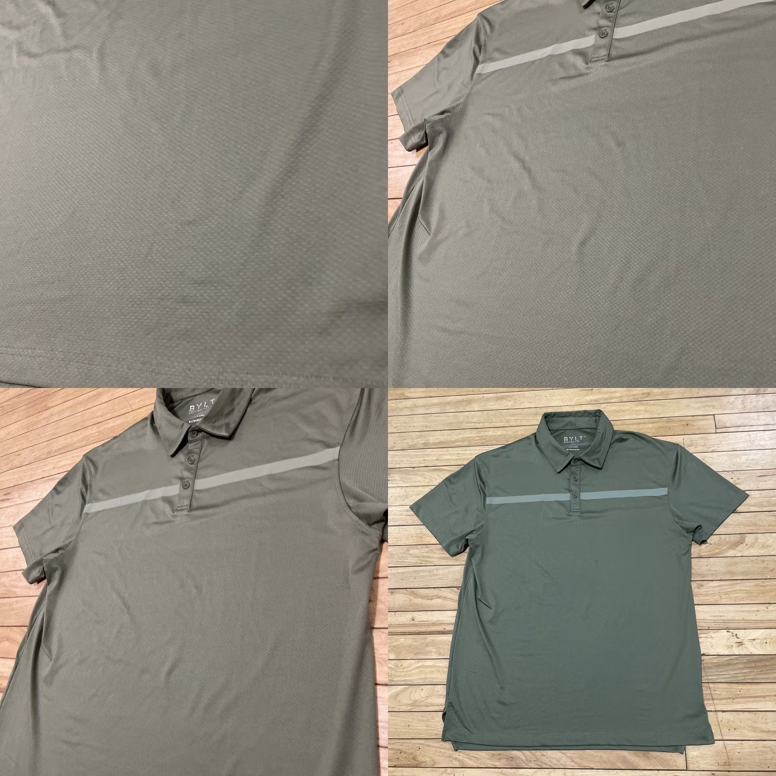 Vintage BYLT Signature Polo Shirt Men XL Green Stripe Polo Shirt Green Stripe BYLT Size US XL / EU 56 / 4 - 11 Thumbnail