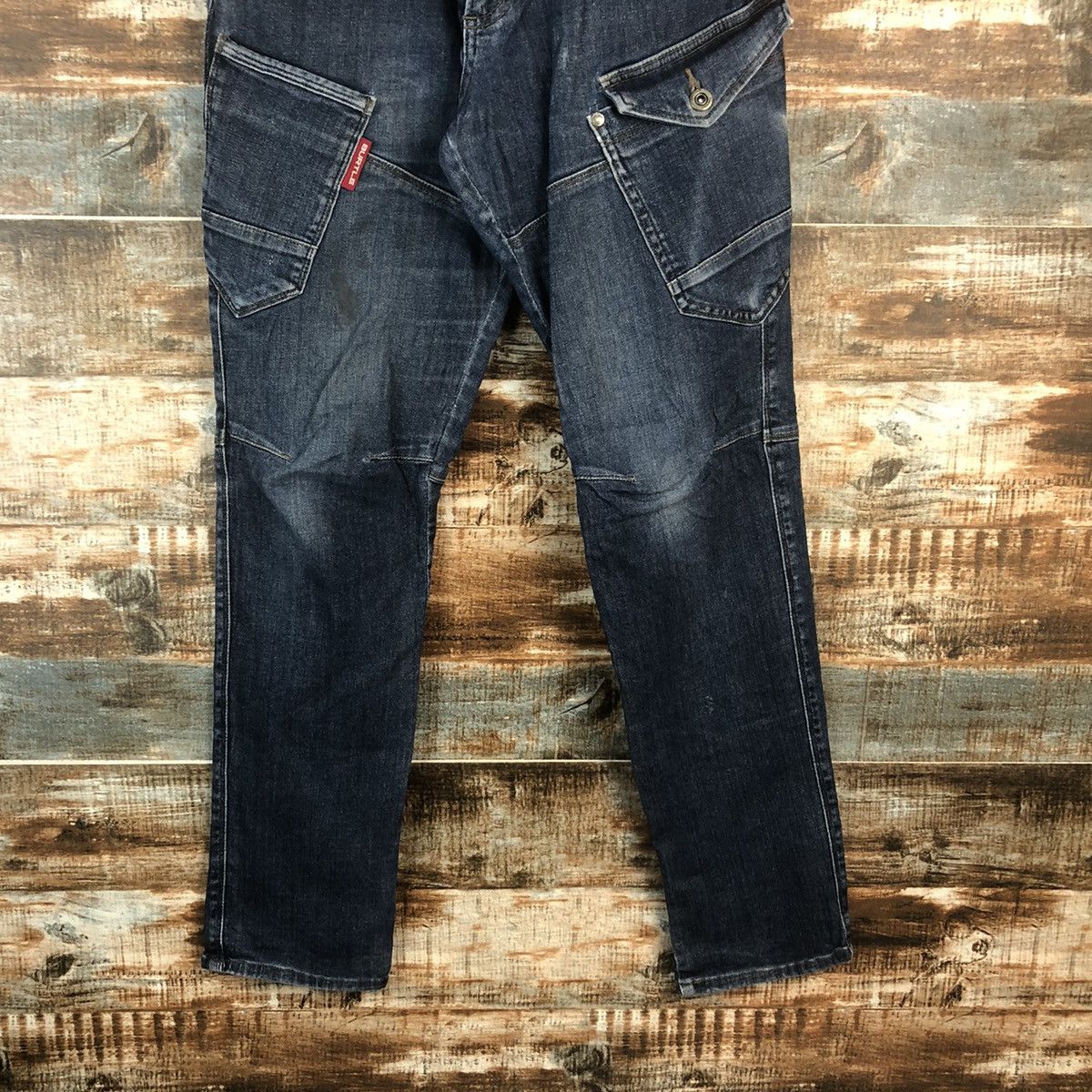 Japanese Brand DL Burtle Blue Utility worker Cargo Multipocket Pants #C649 Size US 32 / EU 48 - 6 Thumbnail