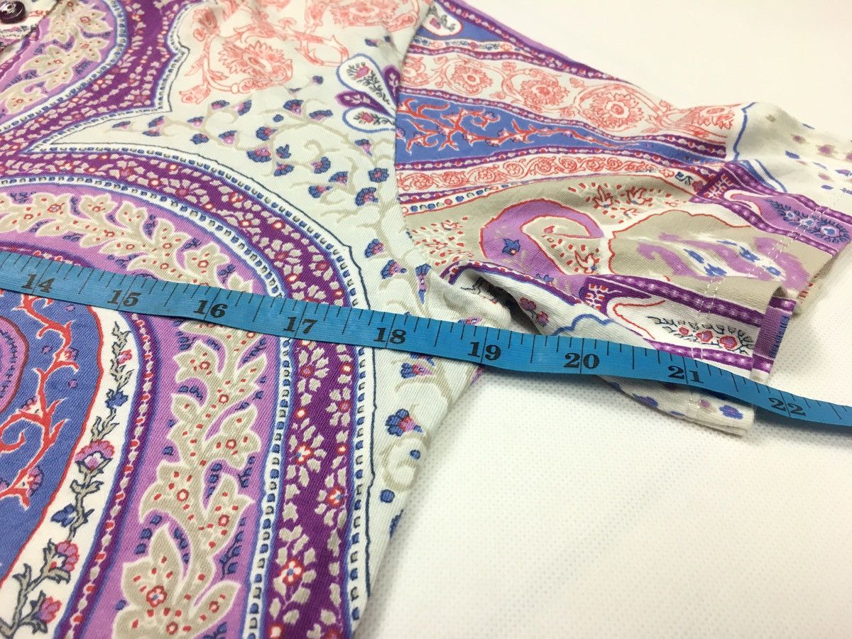 Etro Vintage 90s Etro Milano Paisley Floral Unisex Polo Tee Size US S / EU 44-46 / 1 - 9 Thumbnail