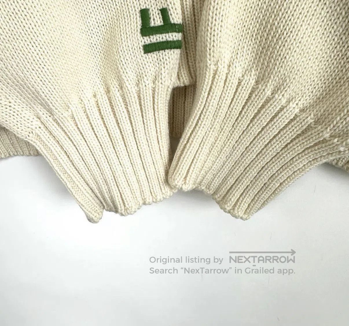 Dior White Knit Sweater with Green Bull Graphic and Text. Size US M / EU 48-50 / 2 - 6 Thumbnail
