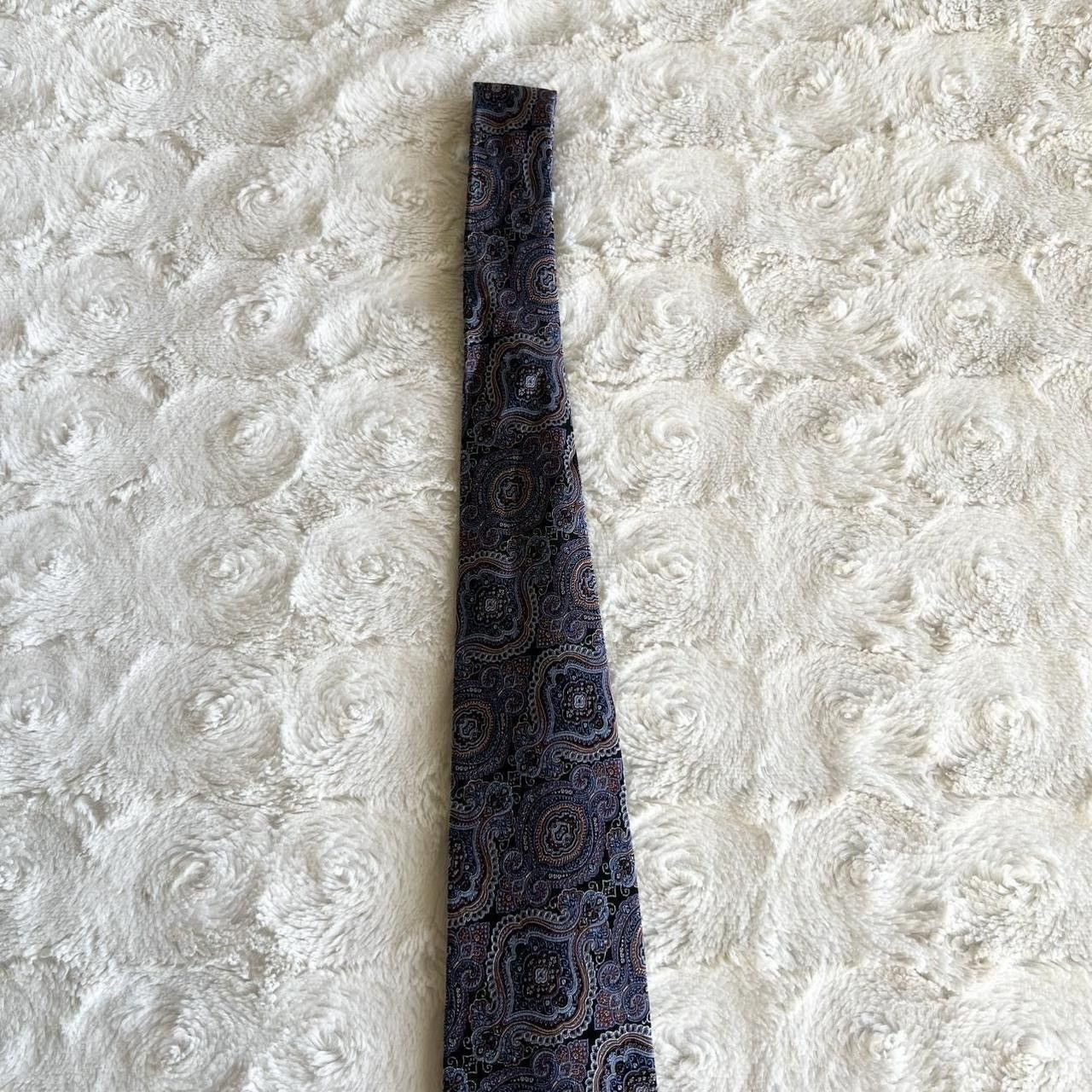 Jos. A. Bank Vintage Jos A Bank Necktie Mens Blue Silk Paisley Geometric Size ONE SIZE - 3 Thumbnail
