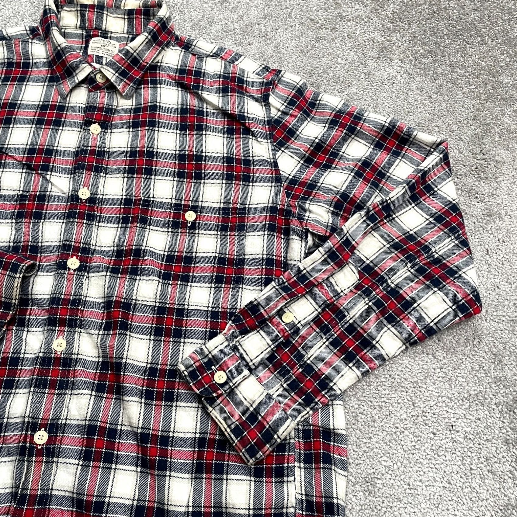 J.Crew J. Crew Flannel Slim Fit Shirt Mens XL Multicolor Plaid Button Down Long Sleeve Size US XL / EU 56 / 4 - 3 Thumbnail