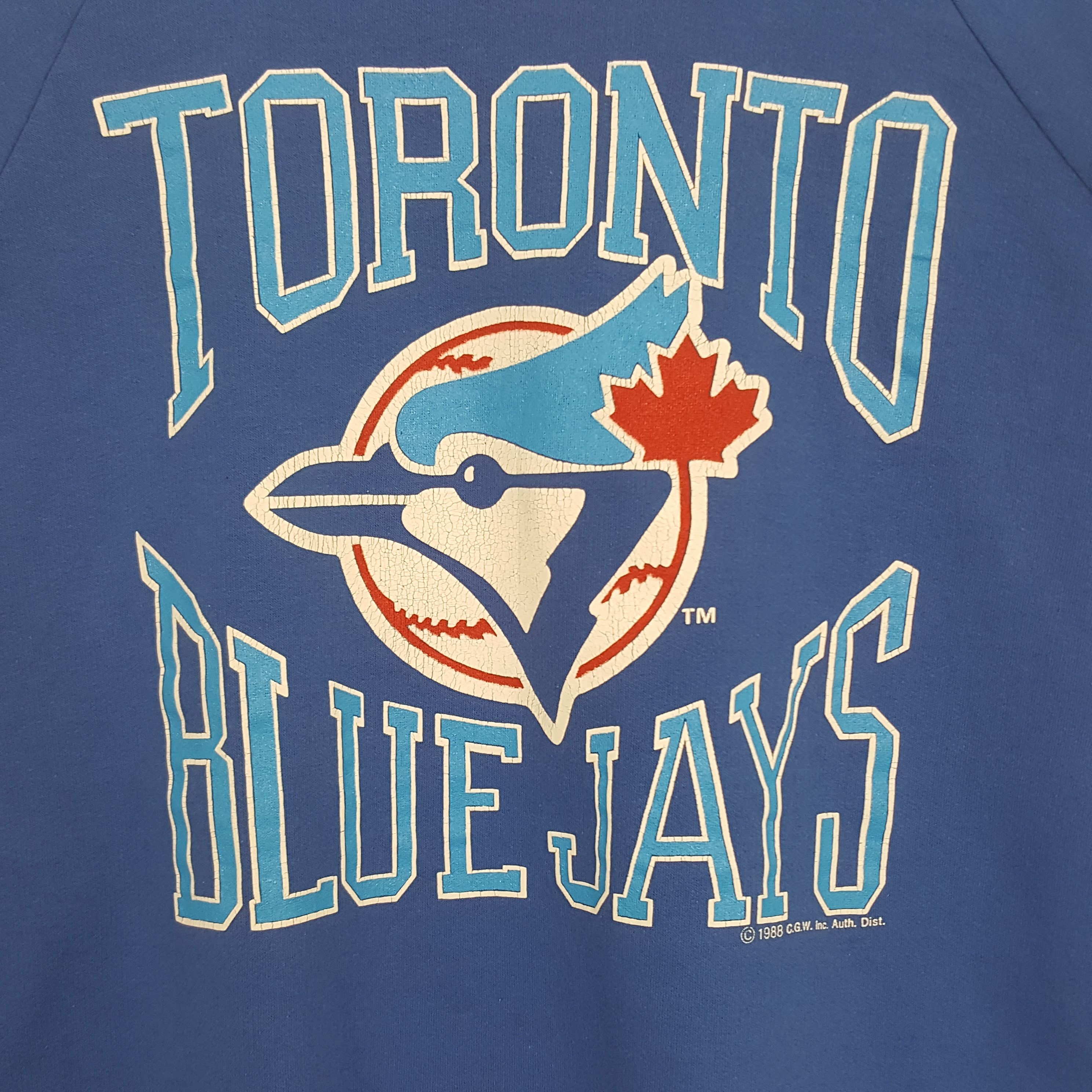 MLB × Vintage Vintage 80's Toronto Blue Jays American Baseball Sweatshirt Size US M / EU 48-50 / 2 - 2 Thumbnail