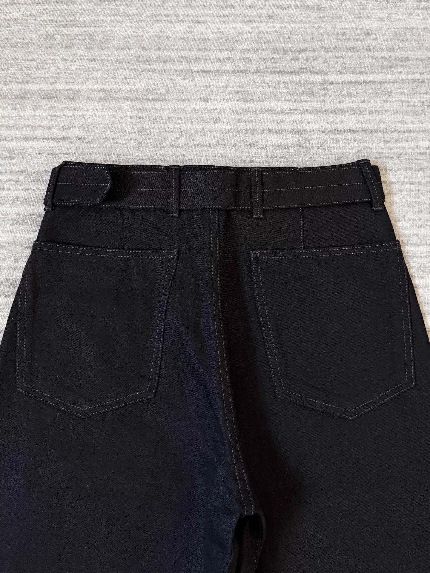 Lemaire Lemaire Twisted Belted Black Wide-Leg Trousers XS Size 25" / US 0 / IT 36 - 5 Thumbnail