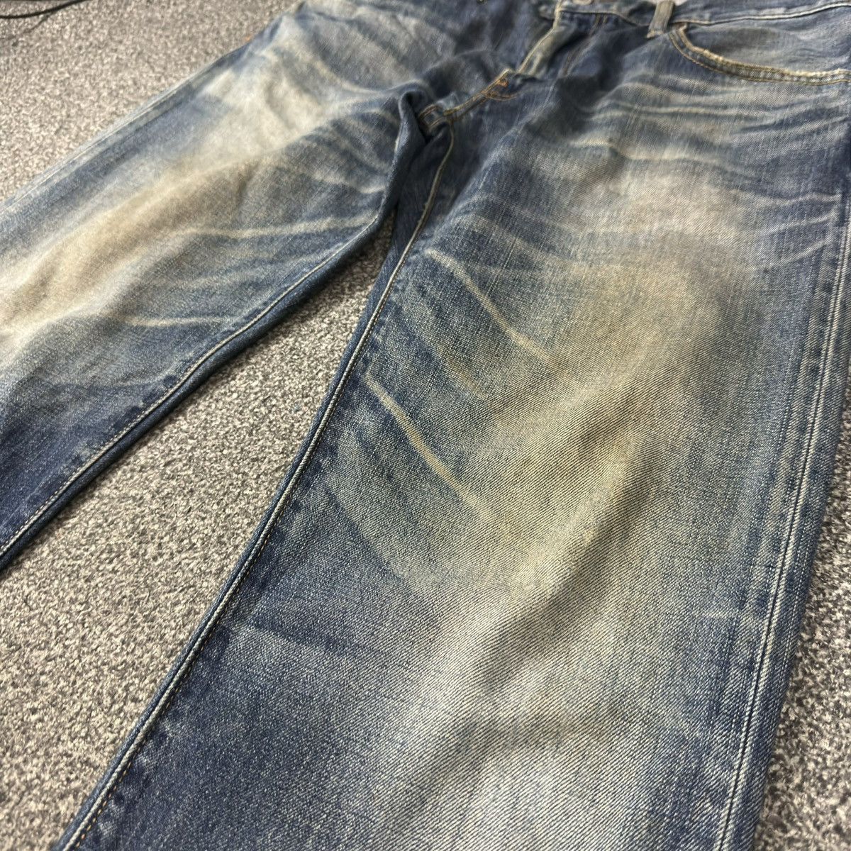 Engineered Garments × Levi's Vintage y2k Levis 502 Thrashed Distressed Dirty Washed Denim Size US 34 / EU 50 - 6 Thumbnail