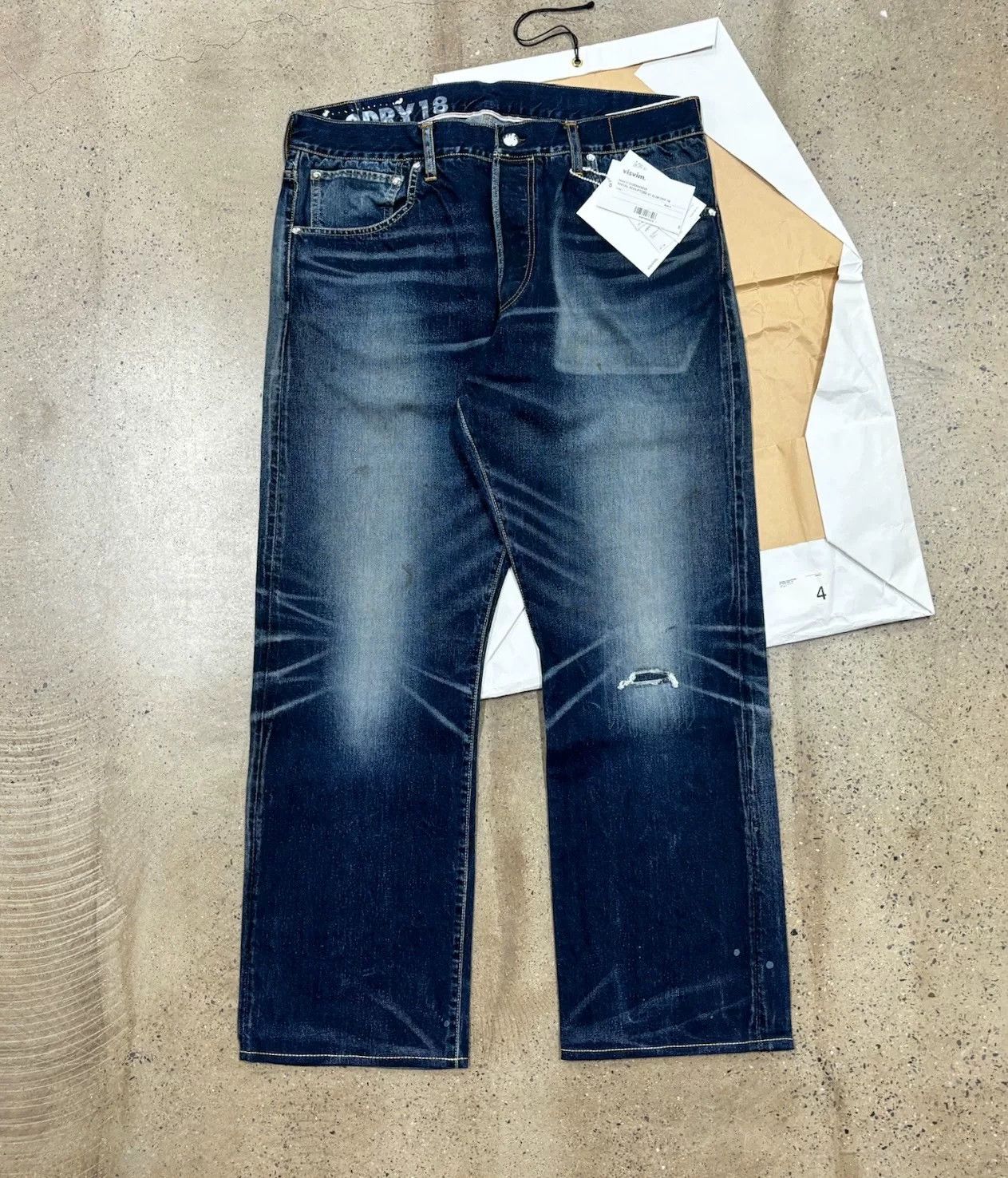 Visvim Visvim Dry18 Social Sculpture 01.2 Denim Pants Size US 31 - 1 Thumbnail