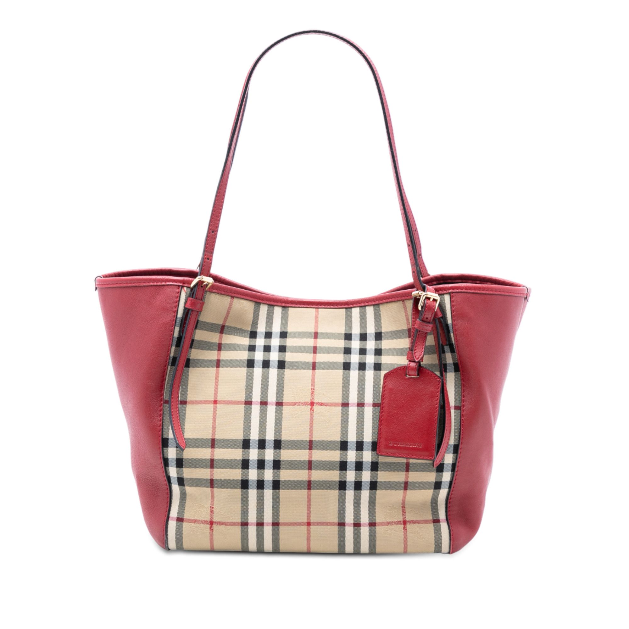 Burberry Burberry Small Haymarket Check Canvas and Leather Canterbury Tote Size ONE SIZE - 1 Thumbnail
