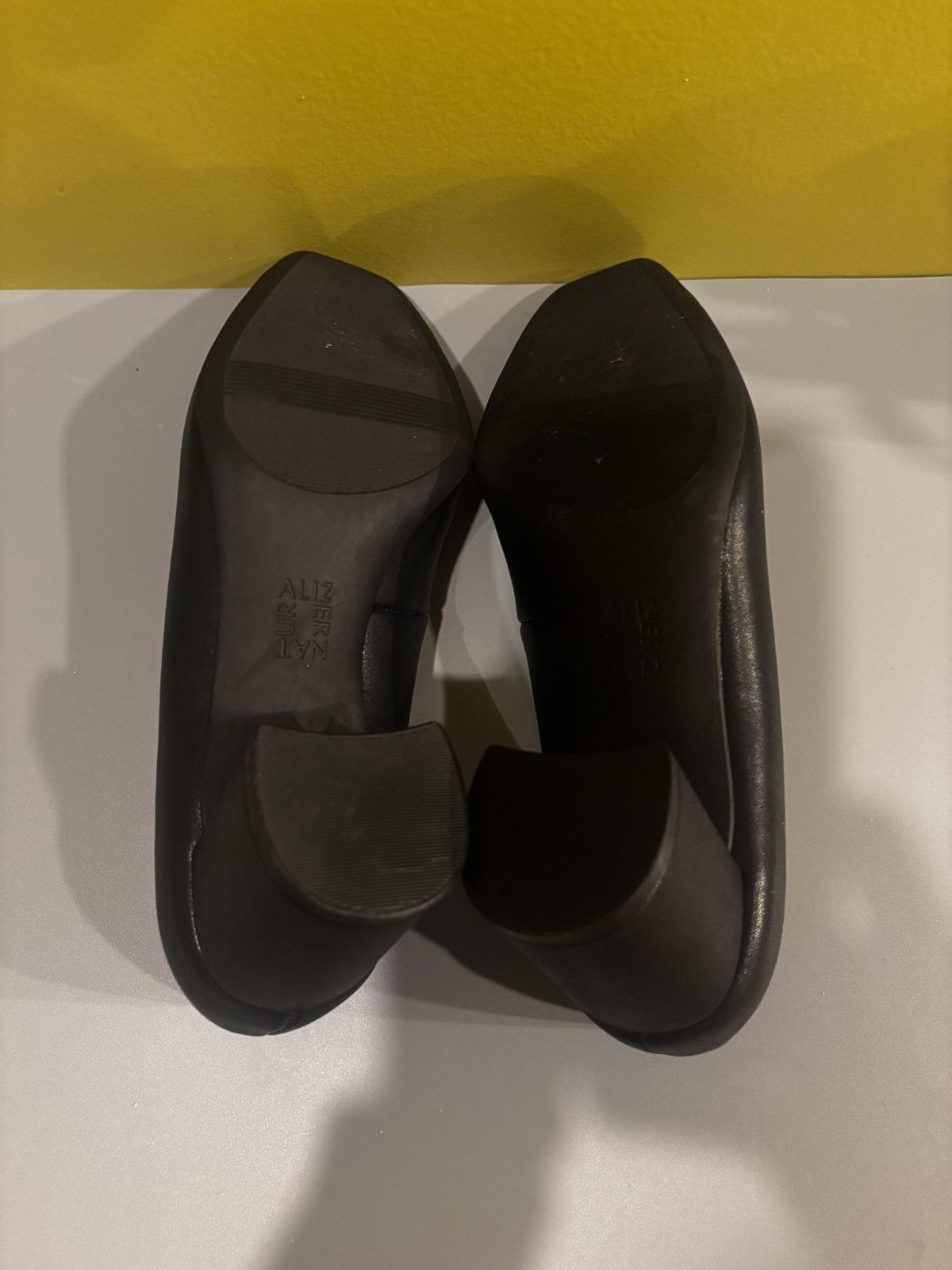 Naturalizer Black leather square heels0921 Size US 8 / IT 38 - 8 Thumbnail