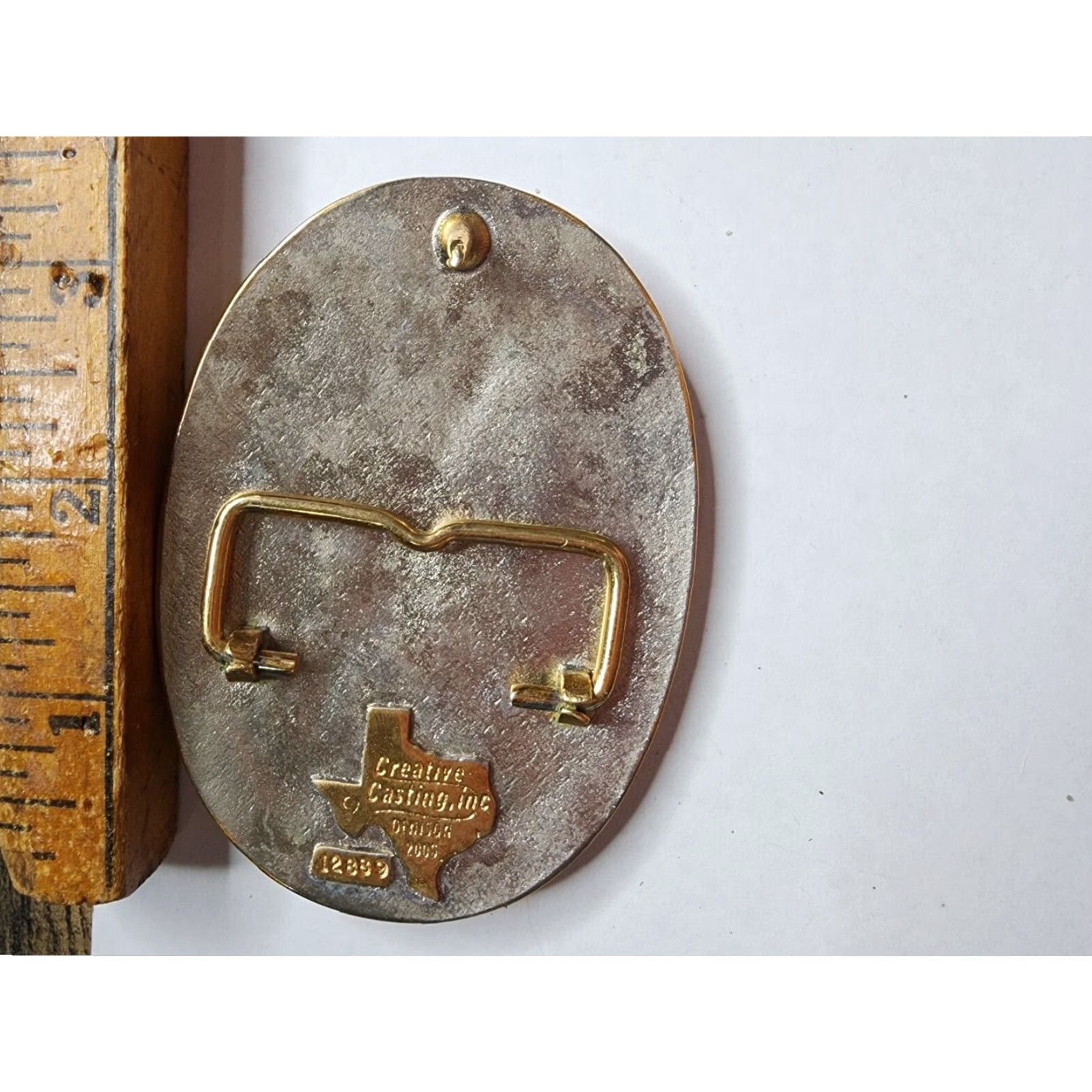 Champion VINTAGE Cheyenne Trap And Shoot Club Silver Western Belt Buckle Mens Brass Size ONE SIZE - 2 Thumbnail