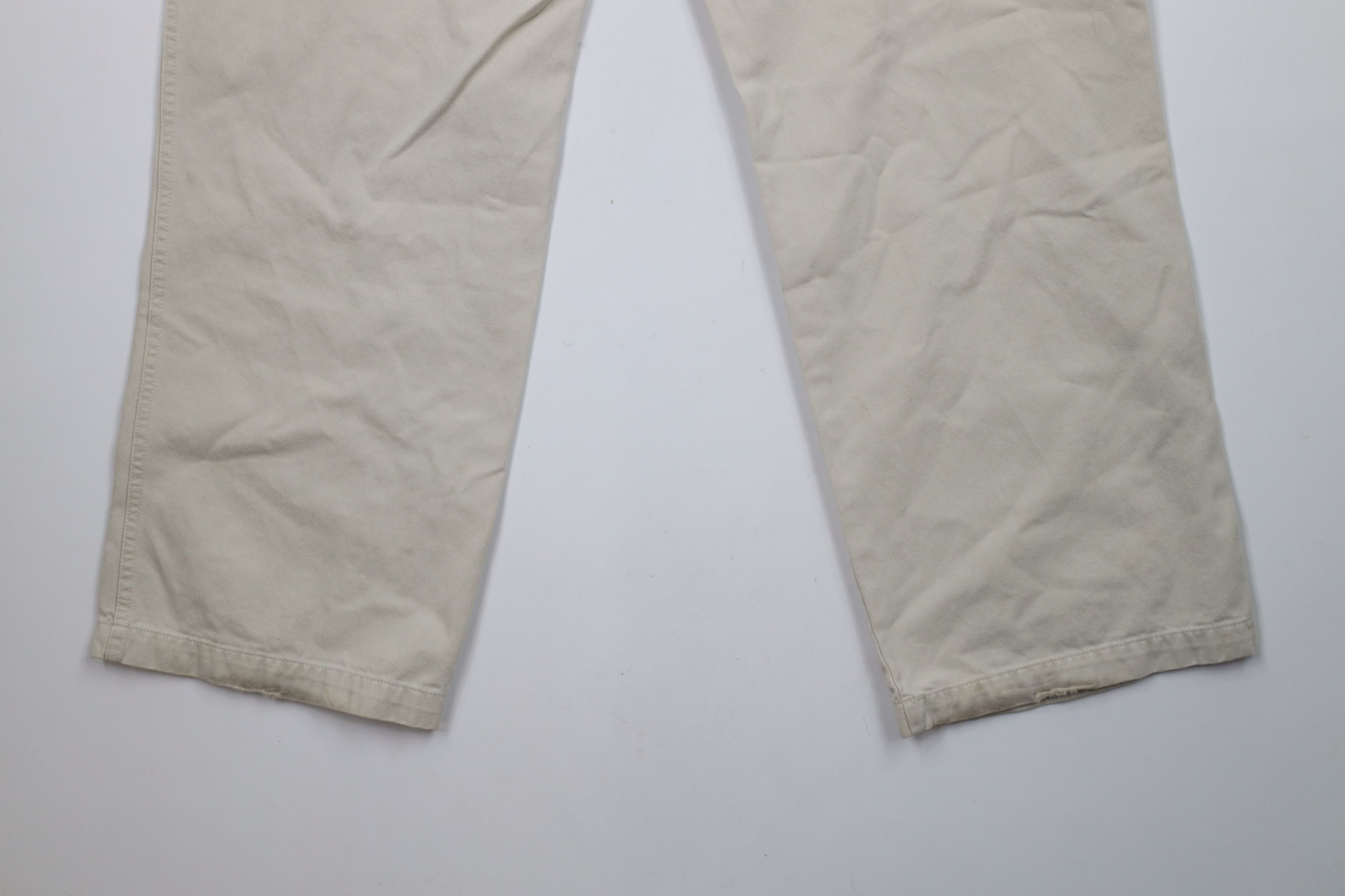 Calvin Klein × Vintage Vintage 90s Calvin Klein Spell Out Wide Leg Pants Beige Size US 34 / EU 50 - 13 Thumbnail