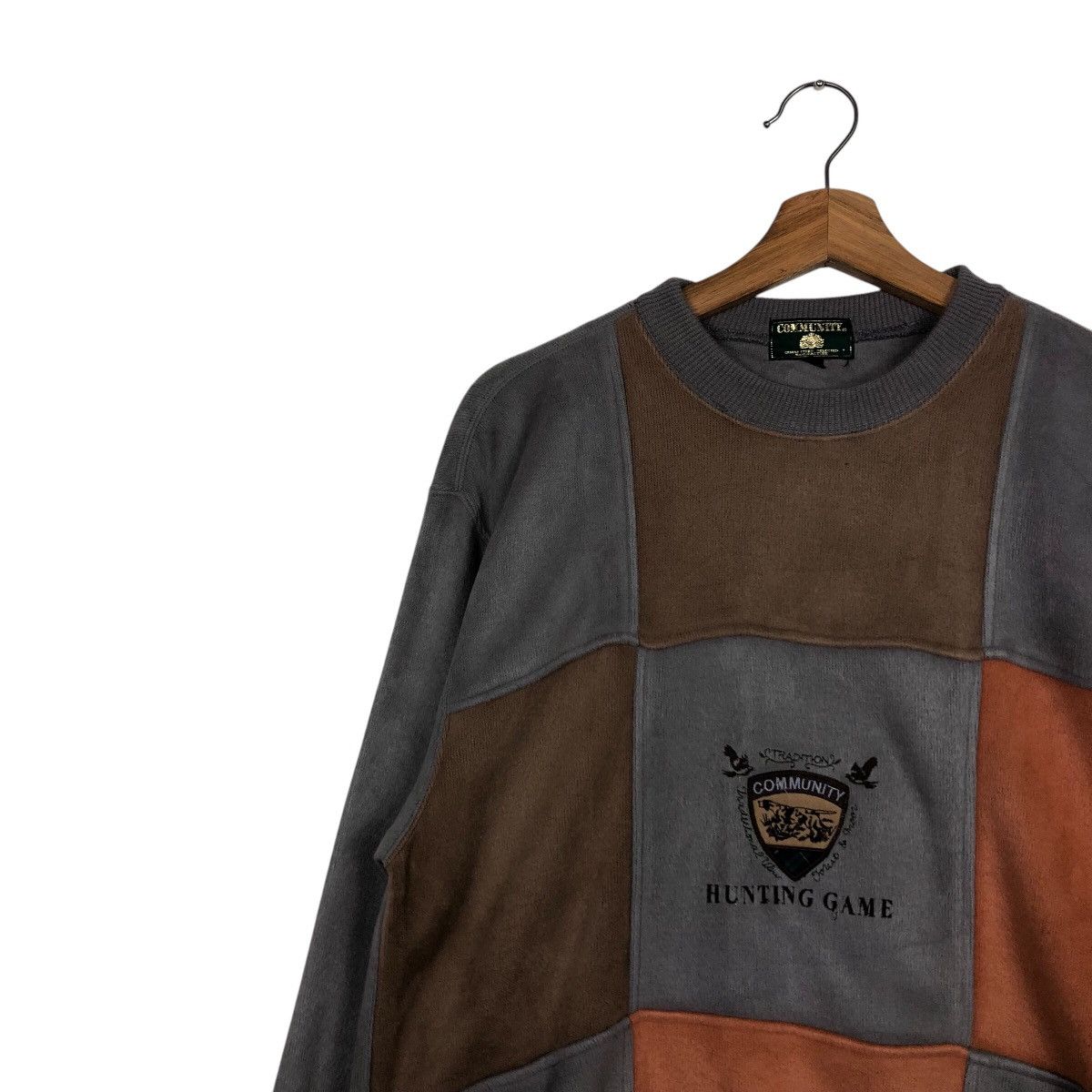 Japanese Brand × Vintage 📌Vintage Sweatshirt Community Hunting Game Embroidery Size US M / EU 48-50 / 2 - 8 Thumbnail