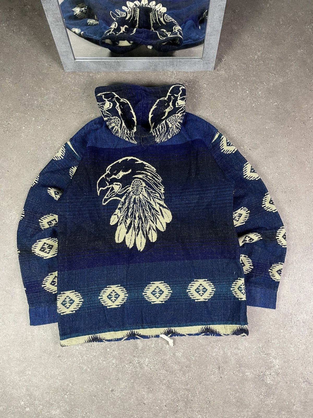 Vintage Vintage 80’s Ecuador Knits All Over Eagle Wool Jacket Size US M / EU 48-50 / 2 - 2 Thumbnail
