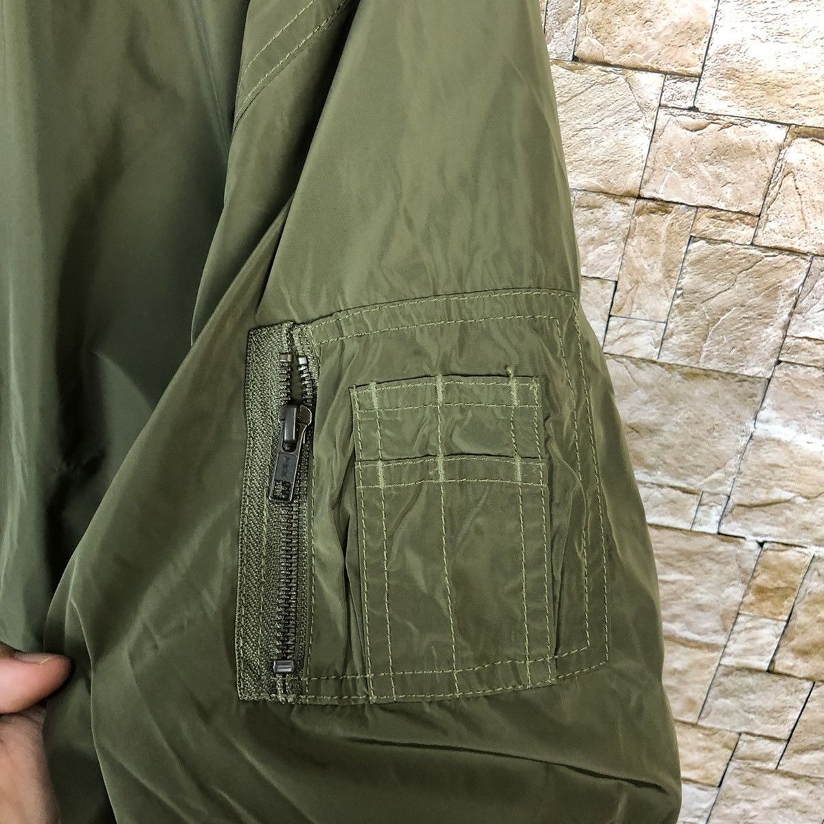 Japanese Brand Japan vintage Green Bombers Jacket #A566 Size US M / EU 48-50 / 2 - 12 Thumbnail