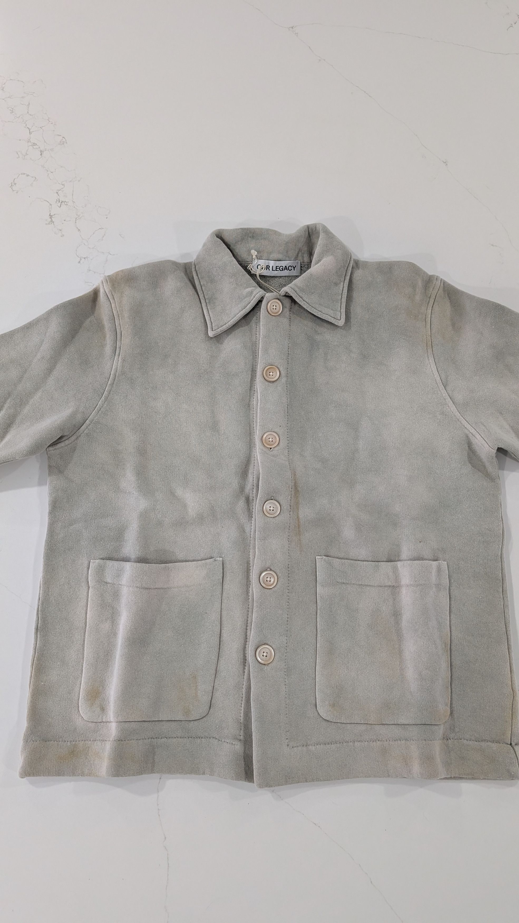 Our Legacy Our Legacy Shelter Cardigan 'Attic Wash Fleece' Size 48 Size US M / EU 48-50 / 2 - 5 Thumbnail
