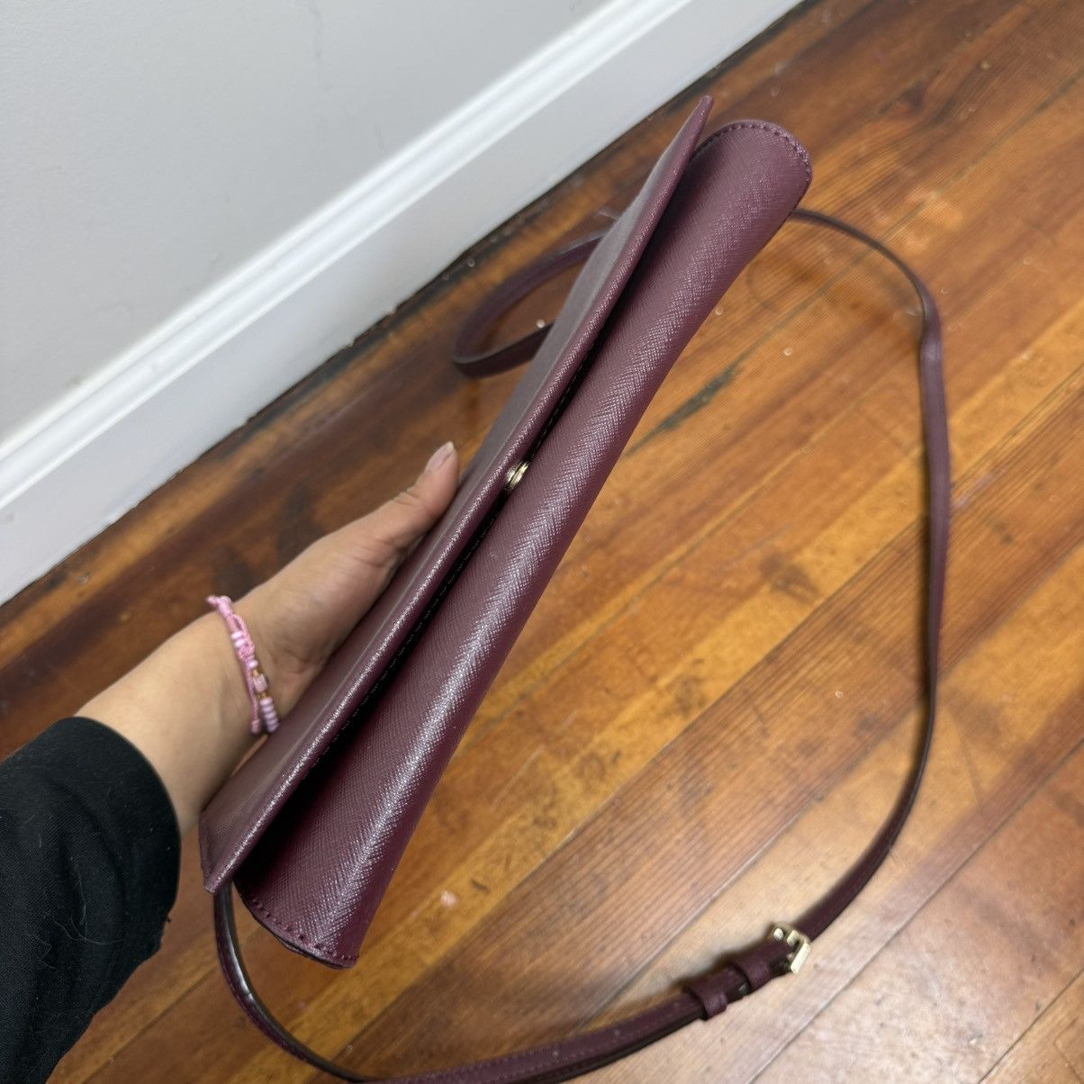 Kate Spade kate spade Plum Crossbody Wallet with Gold Logo Size ONE SIZE - 4 Thumbnail