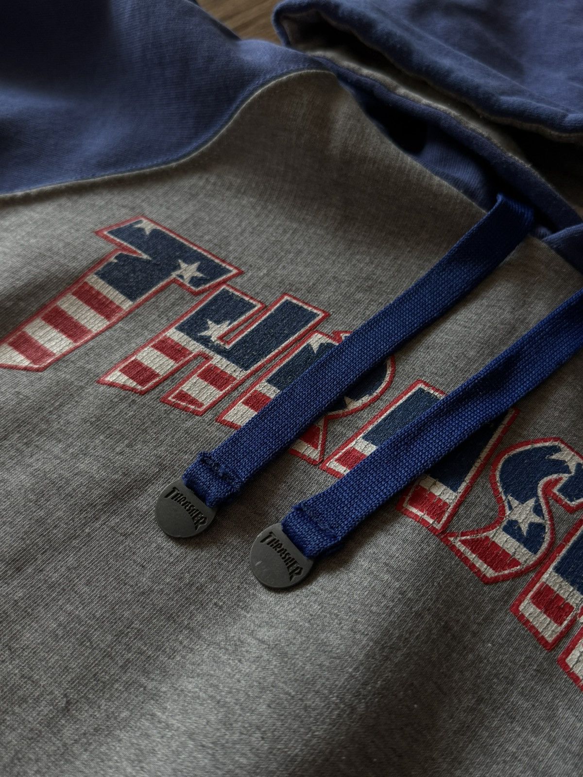 Thrasher 🇺🇸🔥 Vintage Thrasher x USA Big Logo America Hoodie Size US XL / EU 56 / 4 - 4 Thumbnail