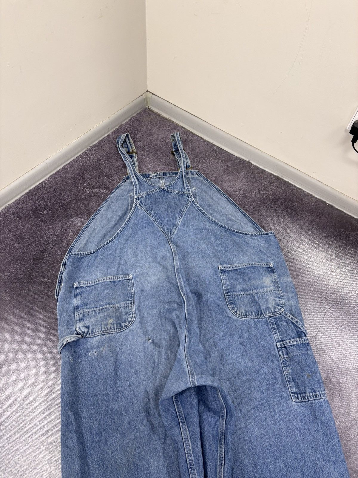 Carhartt Vintage Carhartt Bib Overalls USA Workwear Light Blue Denim Size US 44 / EU 60 - 15 Thumbnail