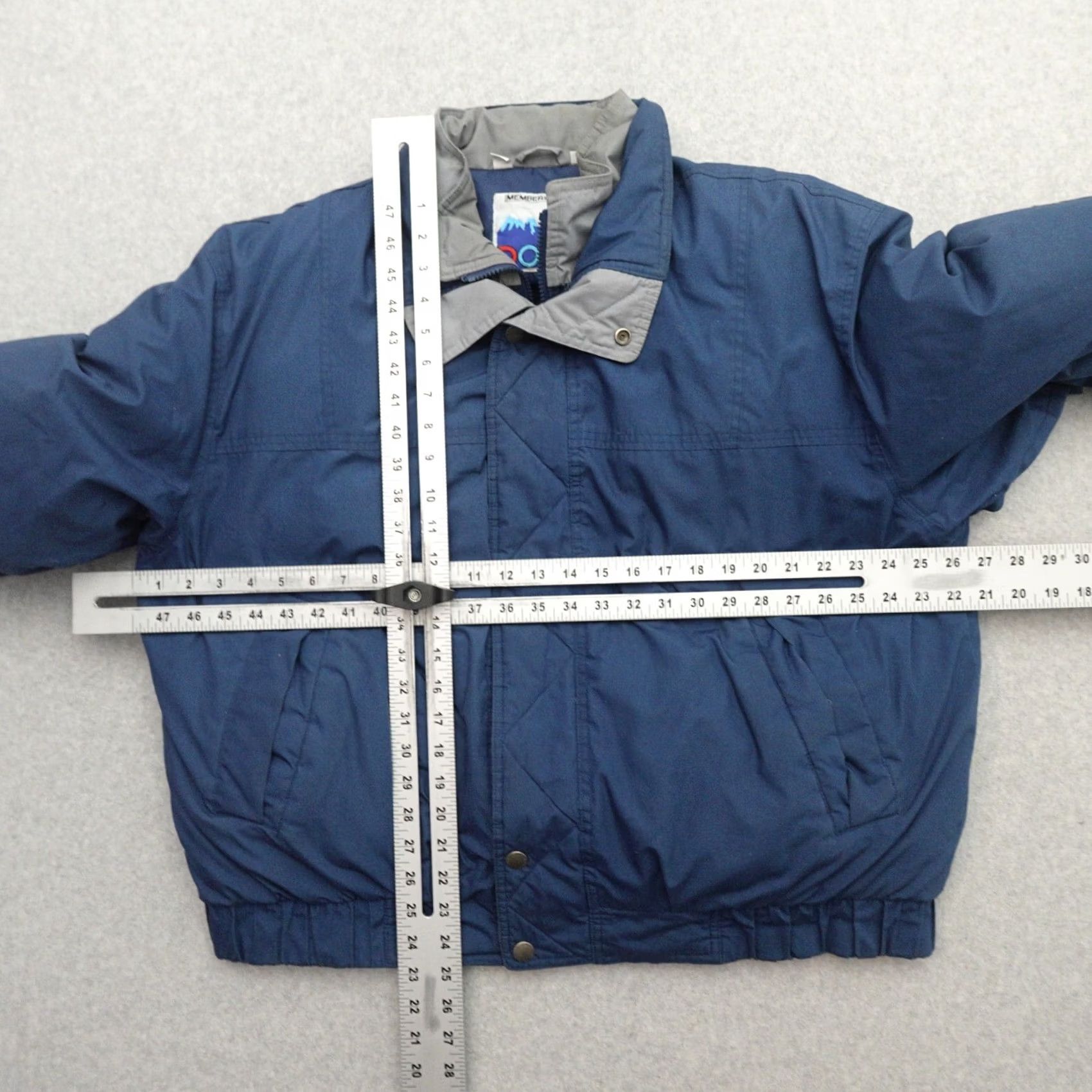 Members Only VINTAGE Members Only Jacket Mens XL Blue Down Puffer Full Zip Outdoors Bomber Jacket Size US XL / EU 56 / 4 - 2 Thumbnail