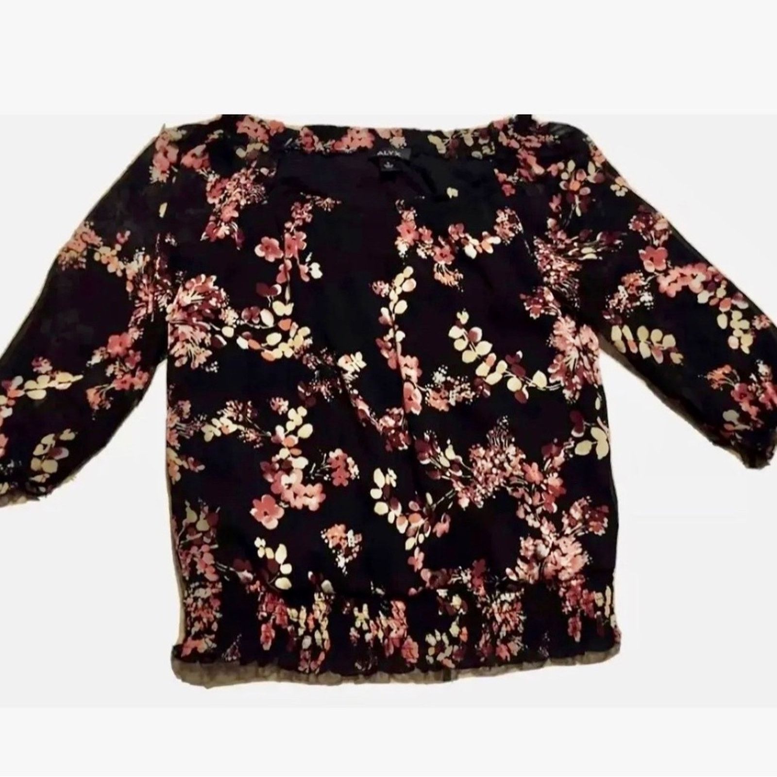 Alyx ALYX Floral Boho Top With Sheer 3/4 Sleeves - Size Small. Size S / US 4 / IT 40 - 5 Thumbnail