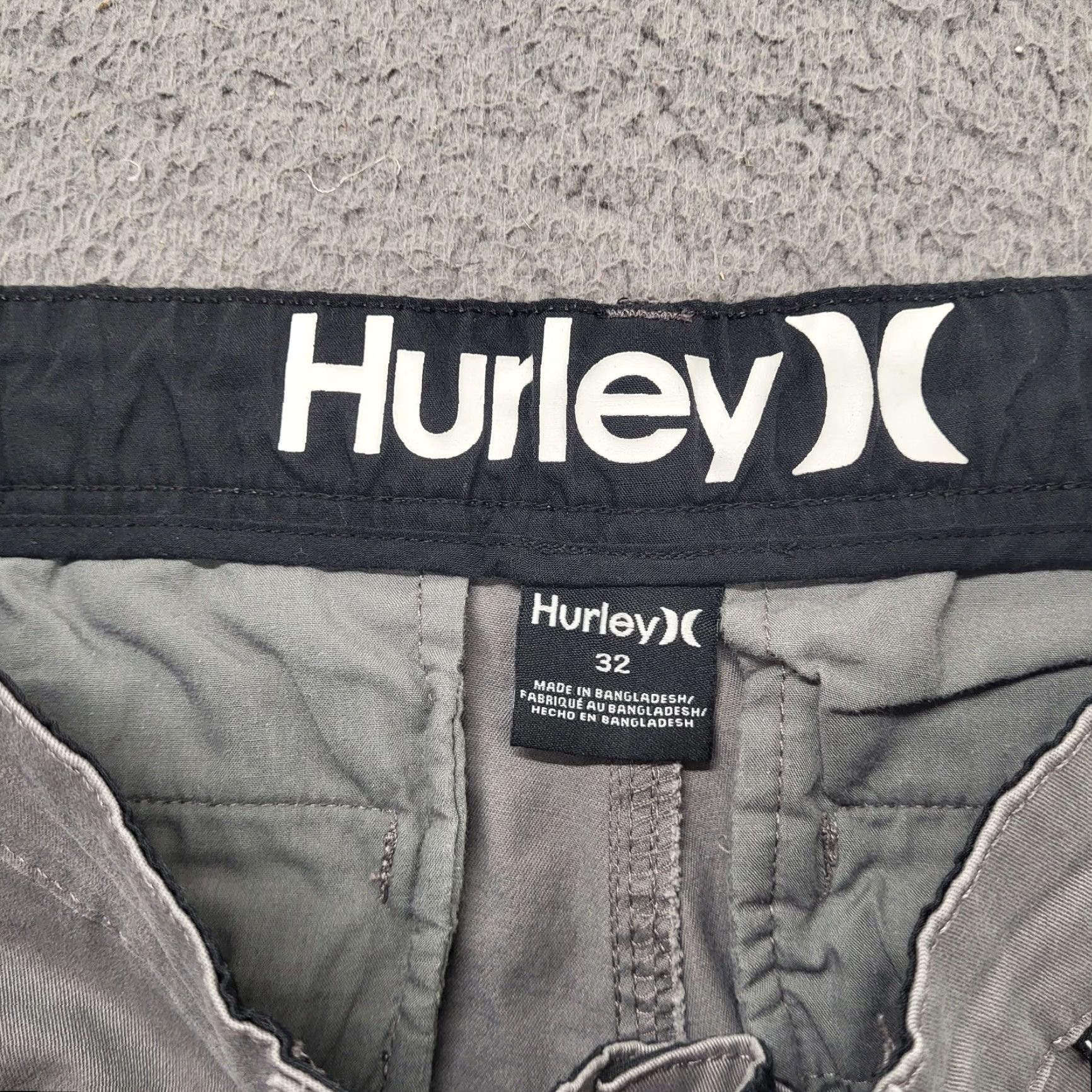 Hurley Hurley Shorts Mens 32 Gray Casual Lightweight Pockets Chino Skater Board Size US 32 / EU 48 - 2 Thumbnail