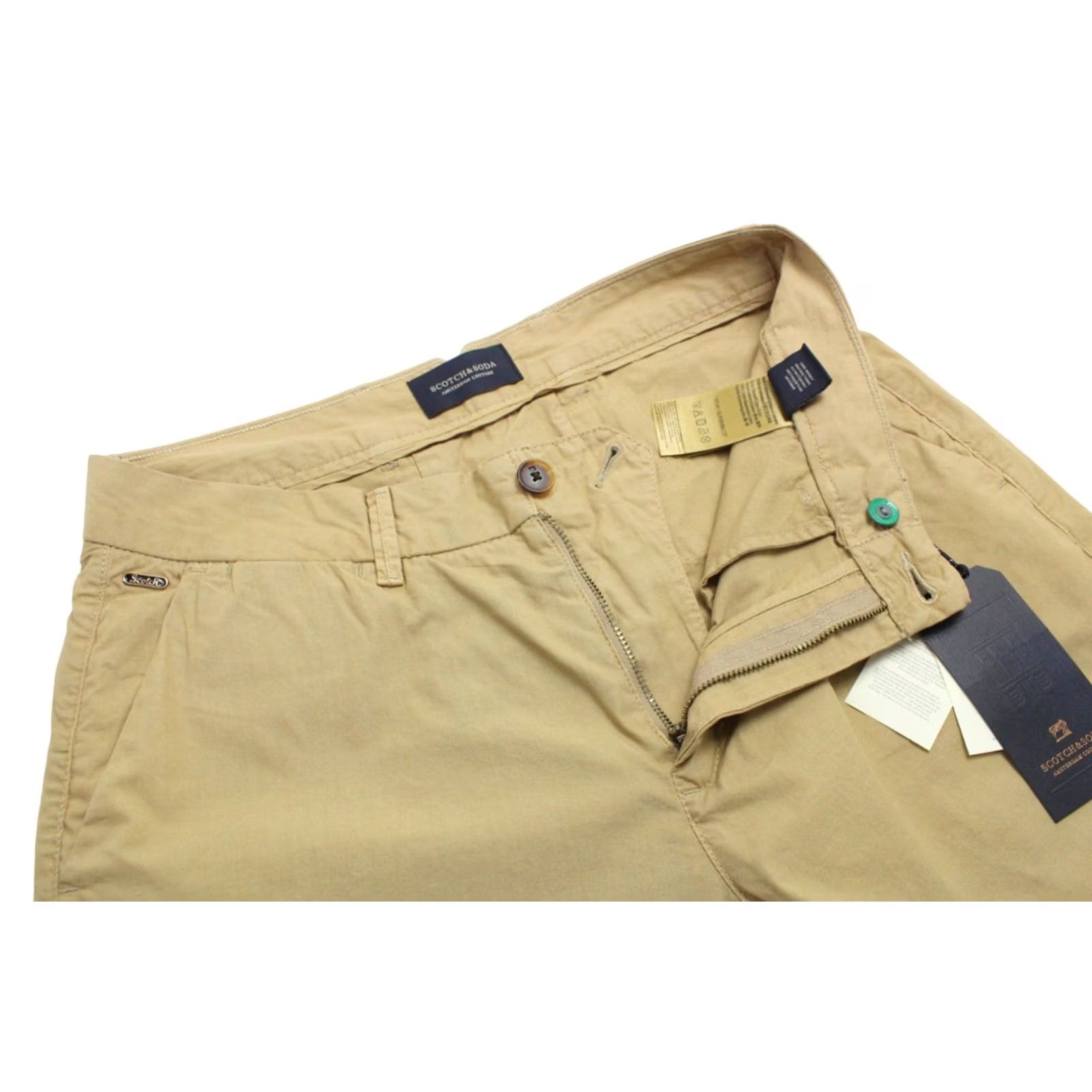 Scotch & Soda SCOTCH & SODA Shorts Men W29 Chino Zip Fly Pockets Casual Brown Size US 29 - 4 Thumbnail
