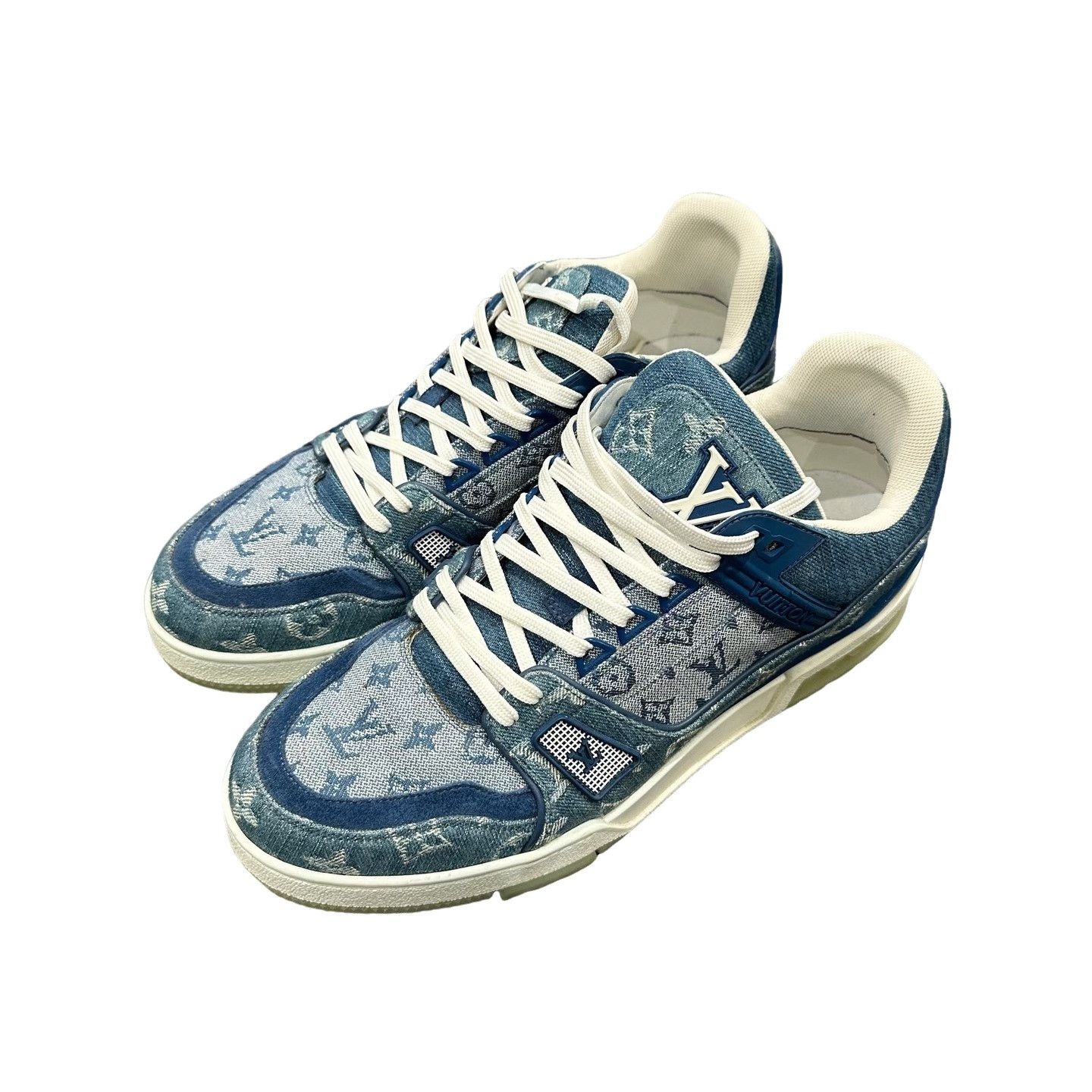 Louis Vuitton Louis Vuitton Monogram Denim LV Trainer Sneakers 7.5 Size US 8.5 / EU 41-42 - 1 Thumbnail