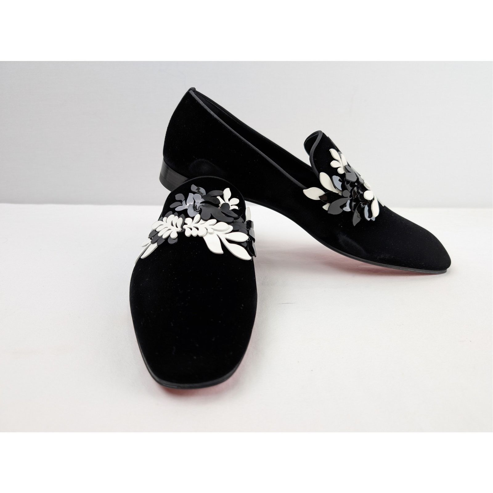 Christian Louboutin o1rshd1 Dandelion Petunia Flat Loafers Shoe Boots in Black Size US 12 / EU 45 - 18 Thumbnail