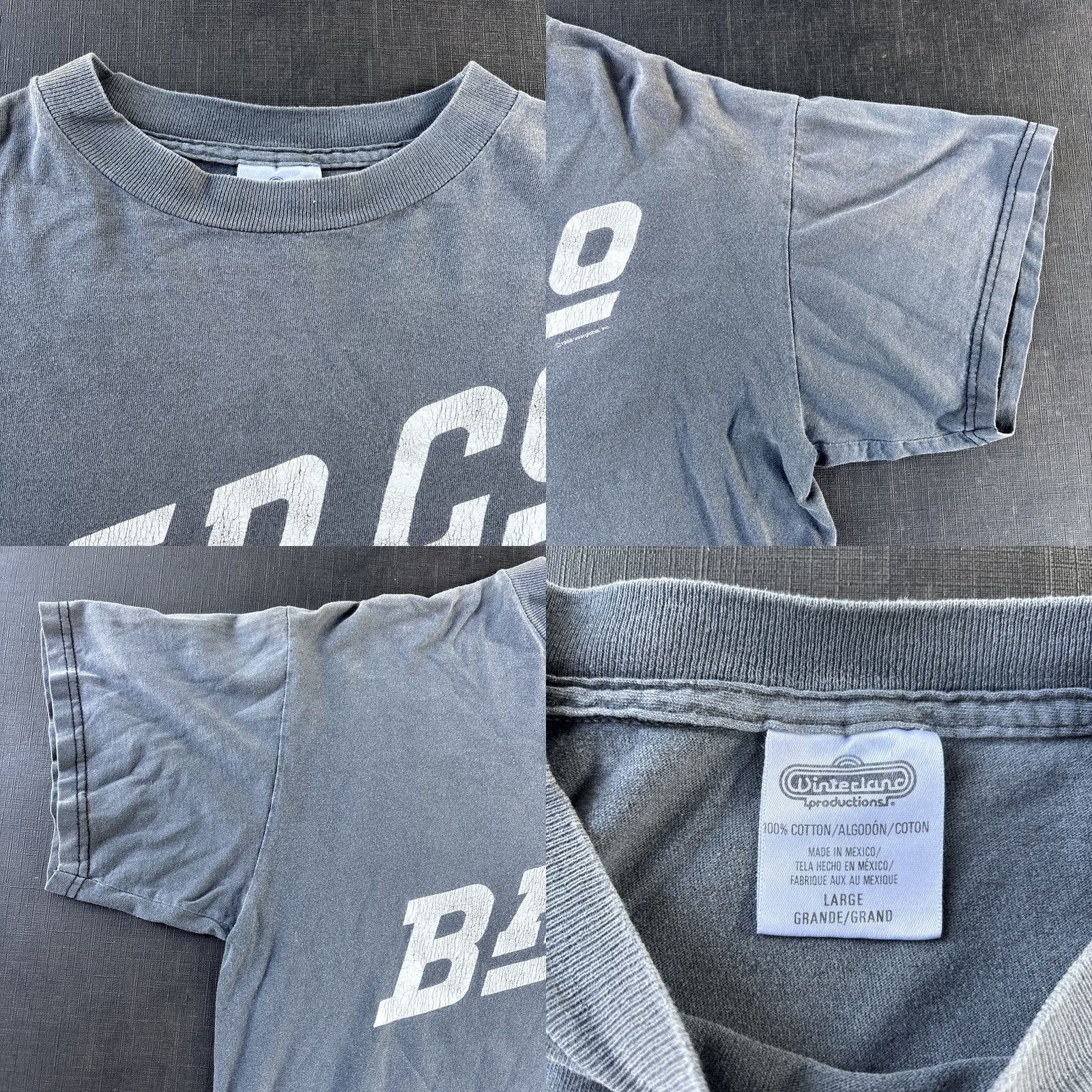 Hanes VINTAGE Hanes L T-Shirt Bad Company Company Of Strangers Tour 80s 90s Band Winterland Mens Gray 1990s Size US L / EU 52-54 / 3 - 8 Thumbnail