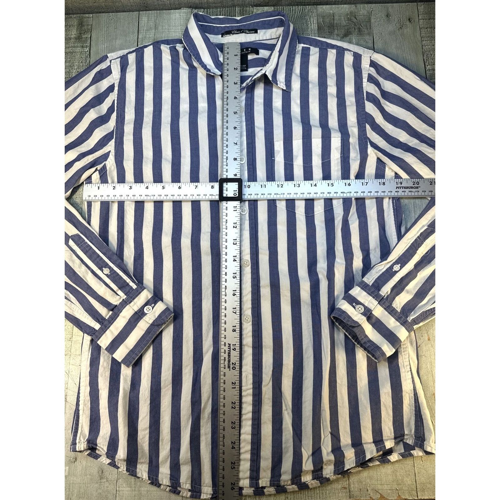 21 Men VINTAGE 21 MEN American Brand Blue White Striped Long Sleeve Button-Up Shirt Mens Large L Blue Striped Long Sleeve Button-Up Size US L / EU 52-54 / 3 - 3 Thumbnail