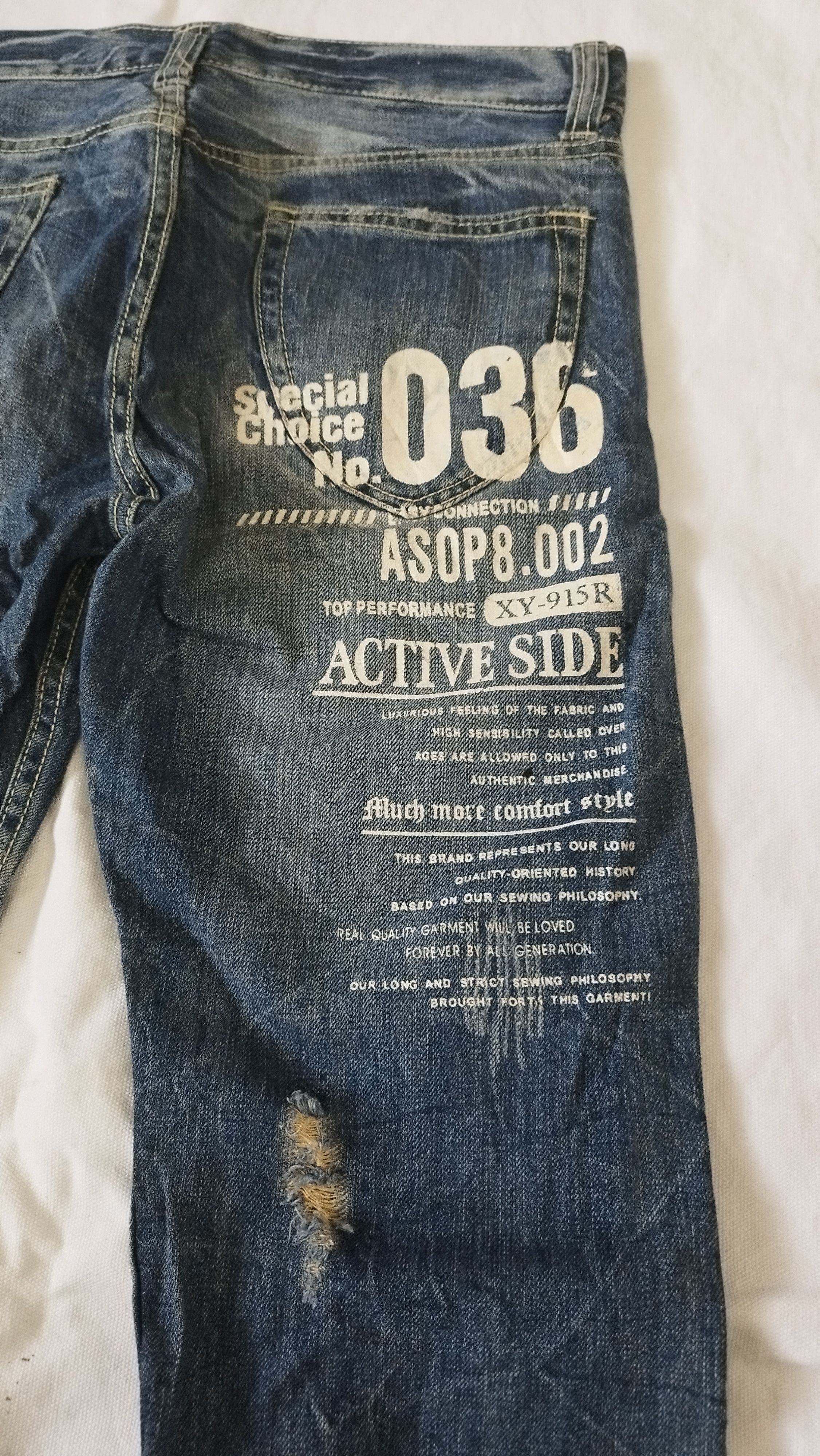 Japanese Brand THEORIA distressed punk design Size US 32 / EU 48 - 3 Thumbnail