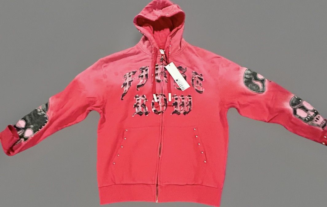 Other First Row "Wake Up & Be Fierce" Full-Zip Hoodie -Red Wash Size US L / EU 52-54 / 3 - 1 Thumbnail