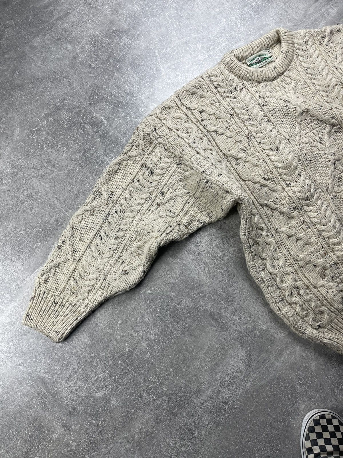 Aran Crafts Aran Crafts Cable Knit Wool Sweater Beige Made in Ireland Size US M / EU 48-50 / 2 - 3 Thumbnail