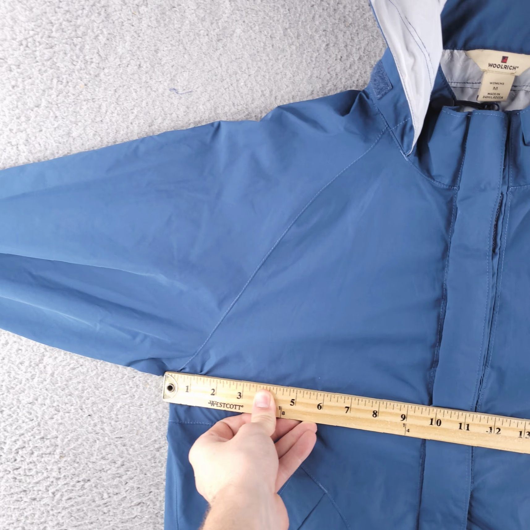Vintage Woolrich Jacket Womens M Blue Polyester Windbreaker Shell ANorak Size M / US 6-8 / IT 42-44 - 7 Thumbnail