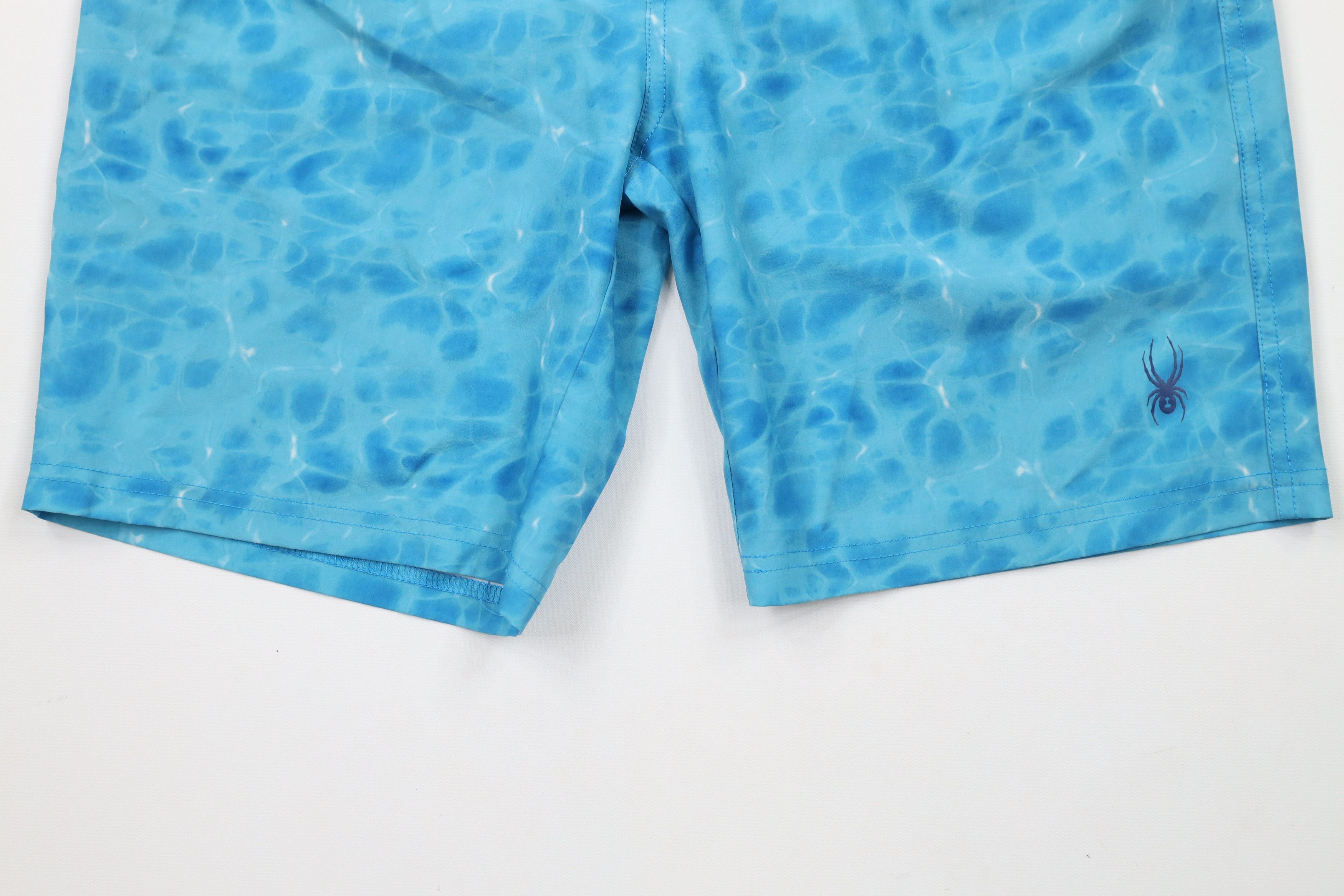 Spyder × Vintage Spyder Swim Acid Wash Stretch Lined Shorts Trunks Blue Size US 30 / EU 46 - 4 Thumbnail