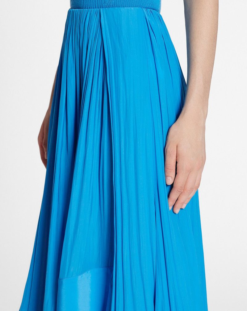 Lanvin o1y0326 Maxi Skirt in Turquoise Size 27" / US 4 / IT 40 - 4 Thumbnail