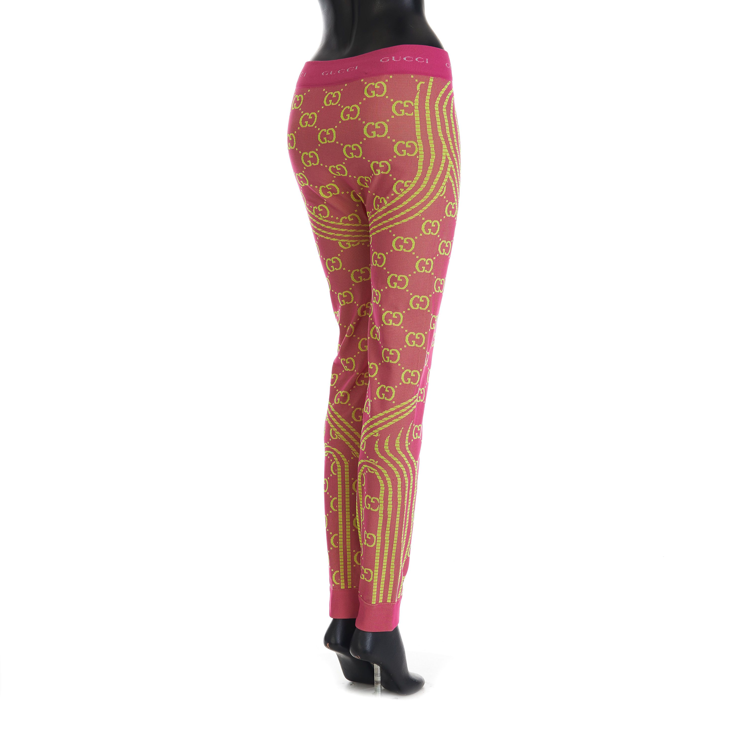 Gucci GG Jacquard Tubular Jersey Leggings Size S Size 27" / US 4 / IT 40 - 6 Thumbnail