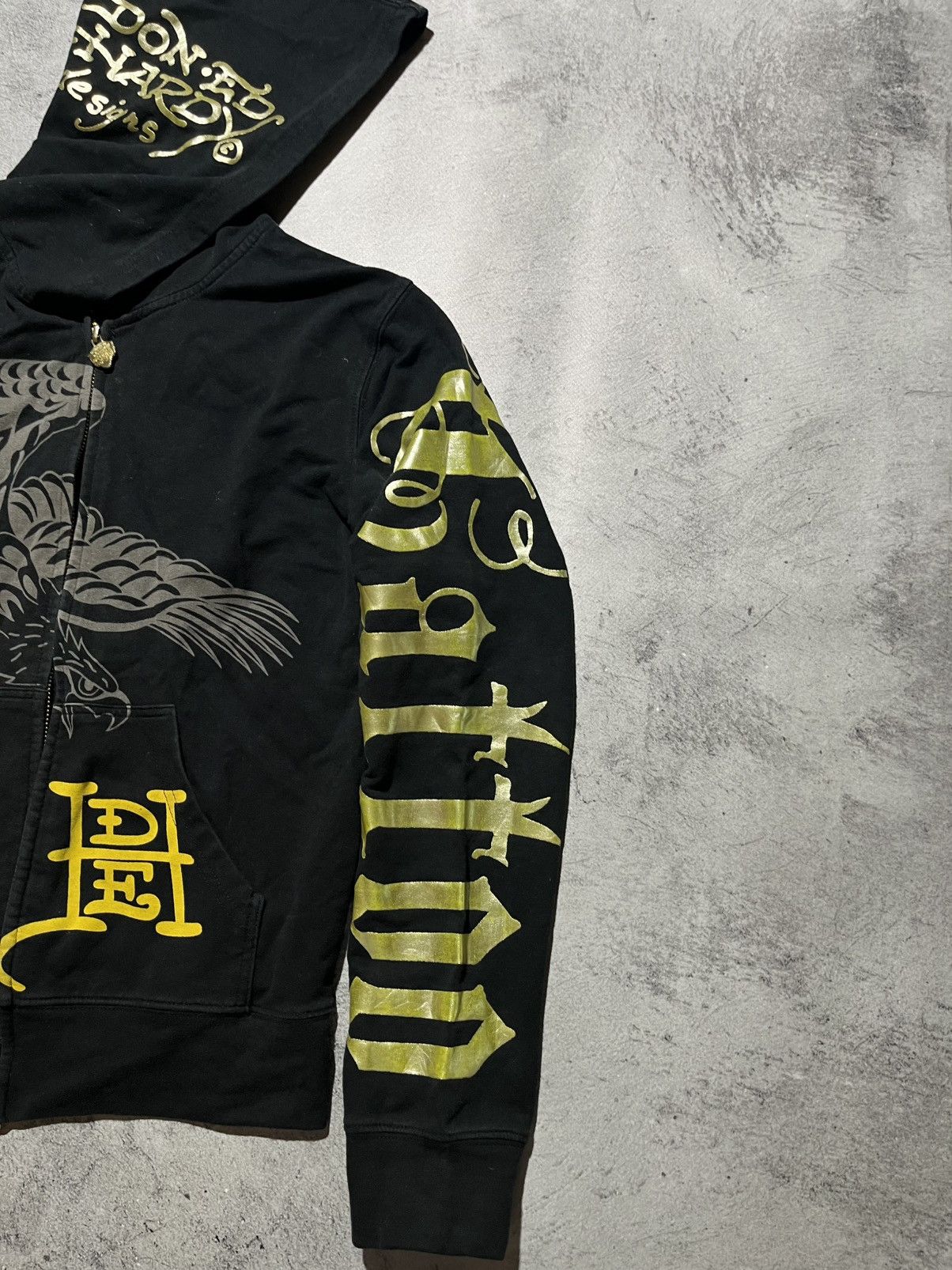 Ed Hardy Ed Hardy by Christian Audigier Zip Hoodie Black Eagle Print Size US XL / EU 56 / 4 - 8 Thumbnail