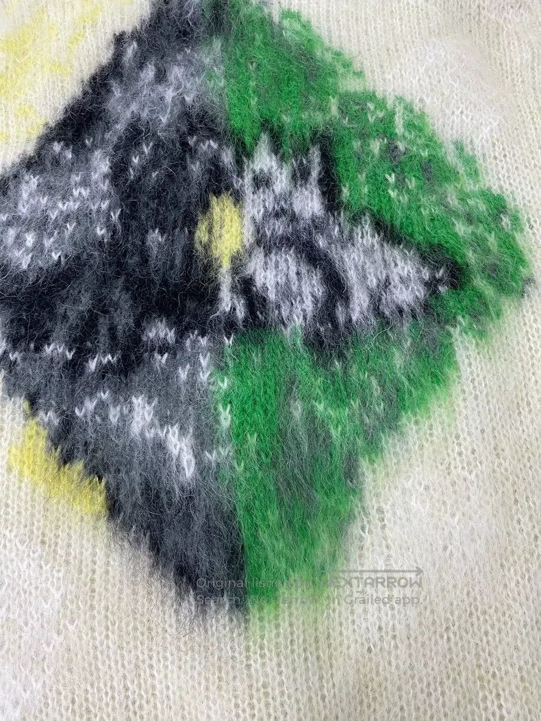 Dior Dior Yellow and green printed horsehair sweater Size US M / EU 48-50 / 2 - 2 Thumbnail