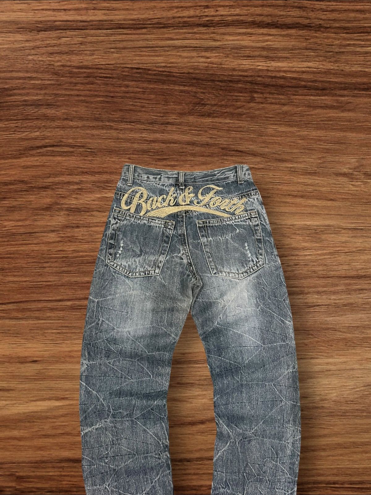 Japanese Brand × Le Grande Bleu (L.G.B.) Vintage Japanese Brand Back & Forth Embroidered Whisker Jean Size US 28 / EU 44 - 5 Thumbnail